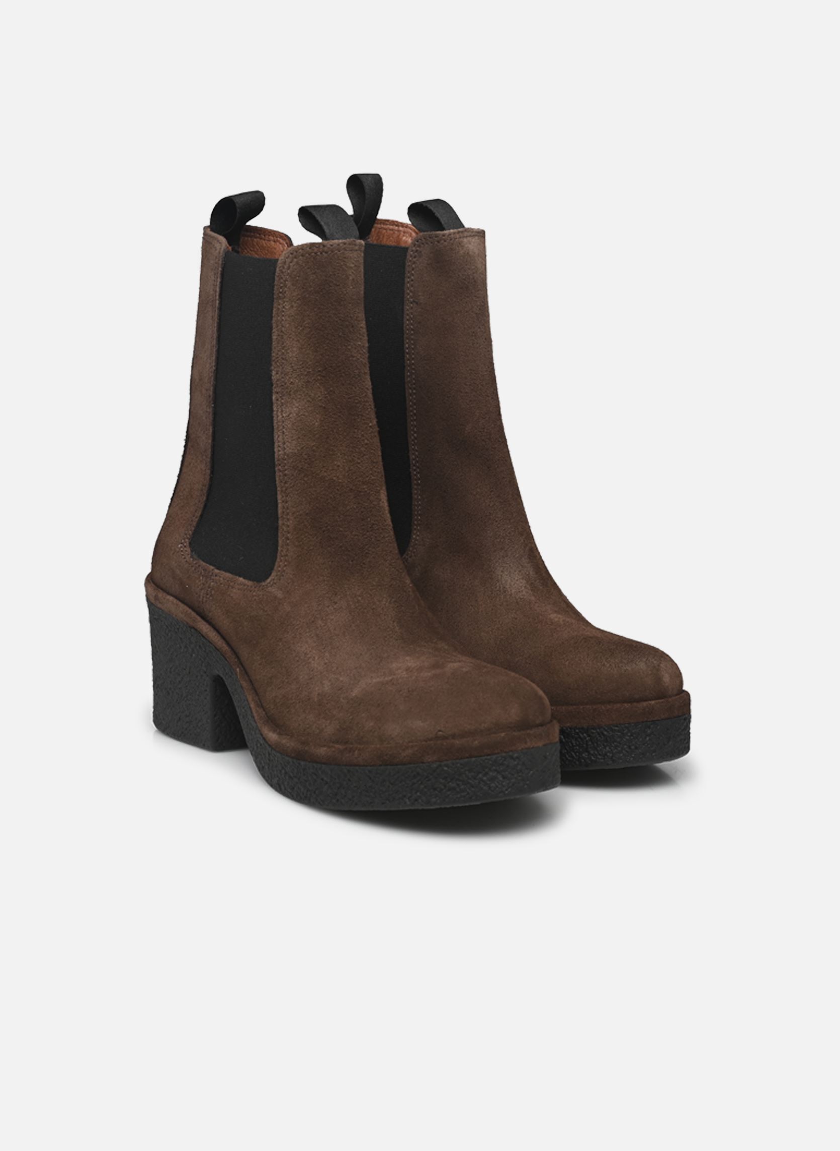 Bottines et boots Laurell platform femme marron Anonymous Copenhagen Bottines et boots Laurell platform femme marron CALF SUEDE COFFE BROWN