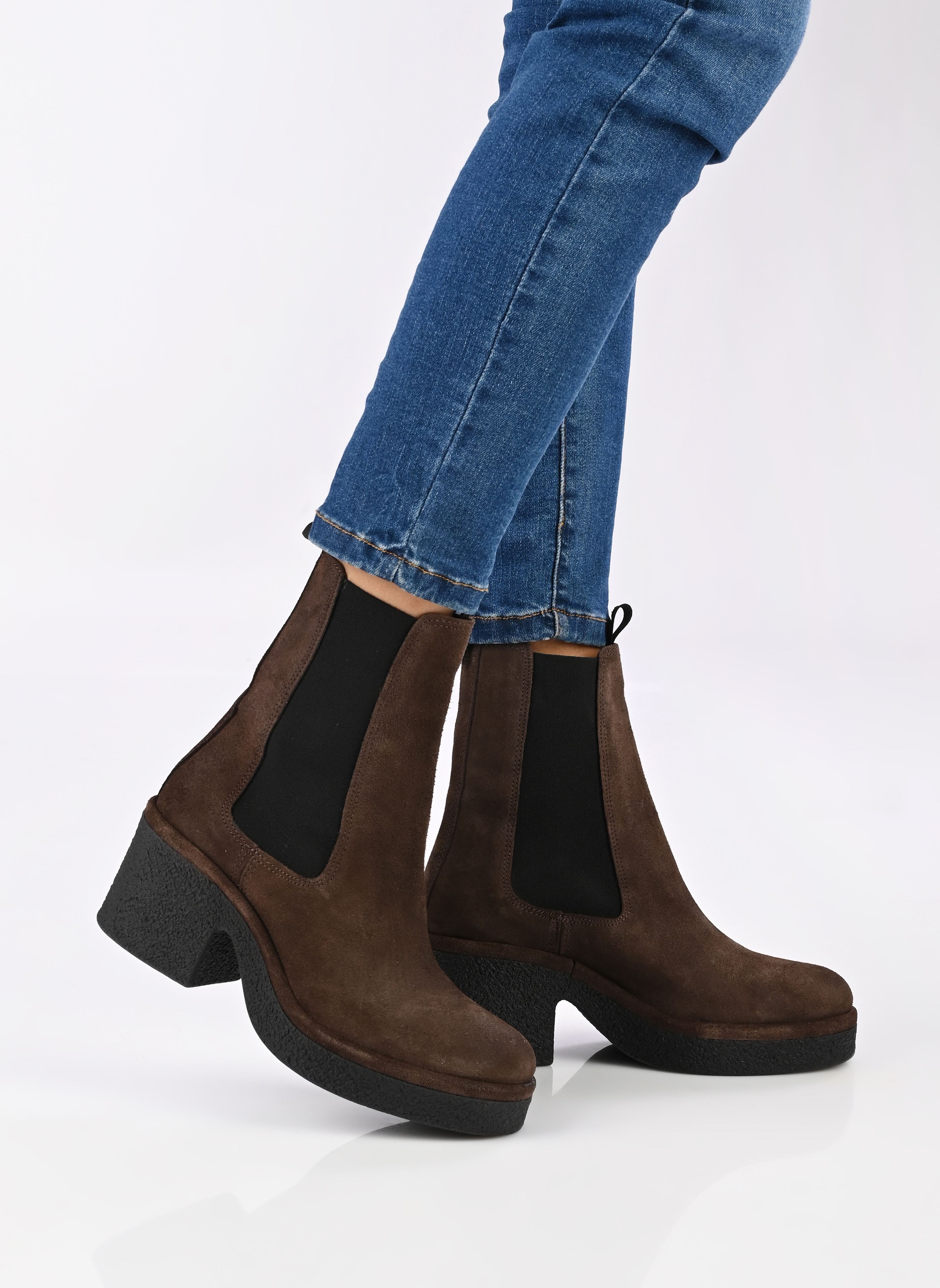 Bottines et boots Laurell platform femme marron Anonymous Copenhagen Bottines et boots Laurell platform femme marron CALF SUEDE COFFE BROWN