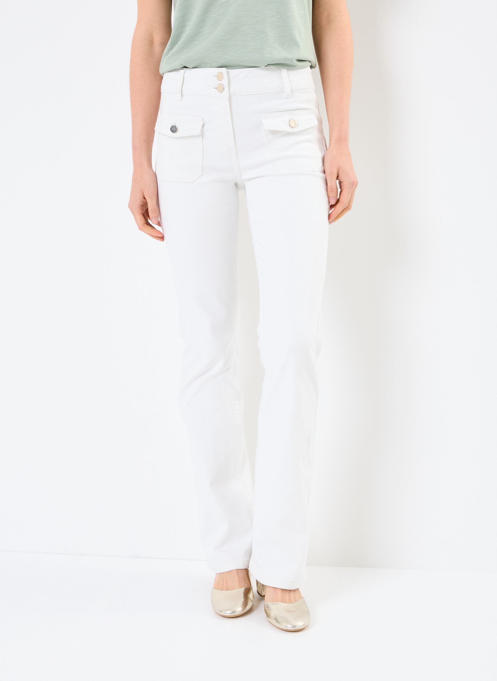 Flared jeans PARMA dames wit Georgia Rose Flared jeans PARMA dames wit ECRU
