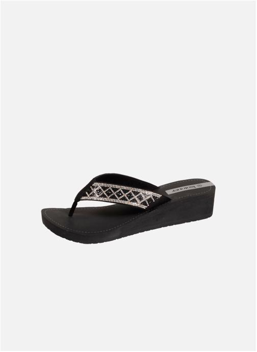 Isotoner Tongs Tongs Femme talon paillettes Noir femme noir