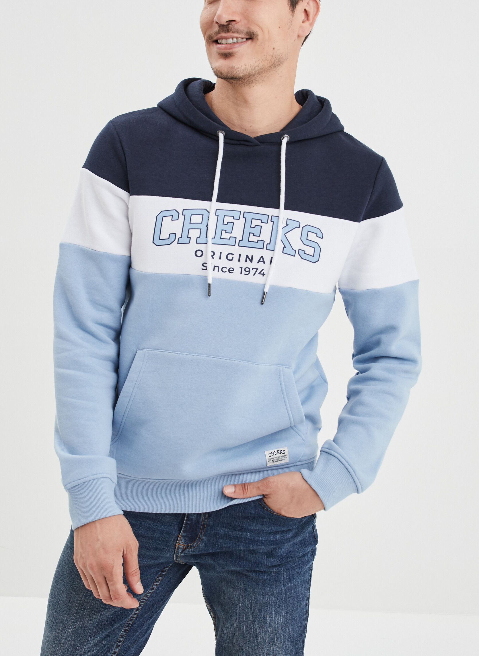 Sweats à capuche CRE1GEORGES_ORIGINCIEL homme bleu CREEKS Sweats à capuche CRE1GEORGES_ORIGINCIEL homme bleu Bleu