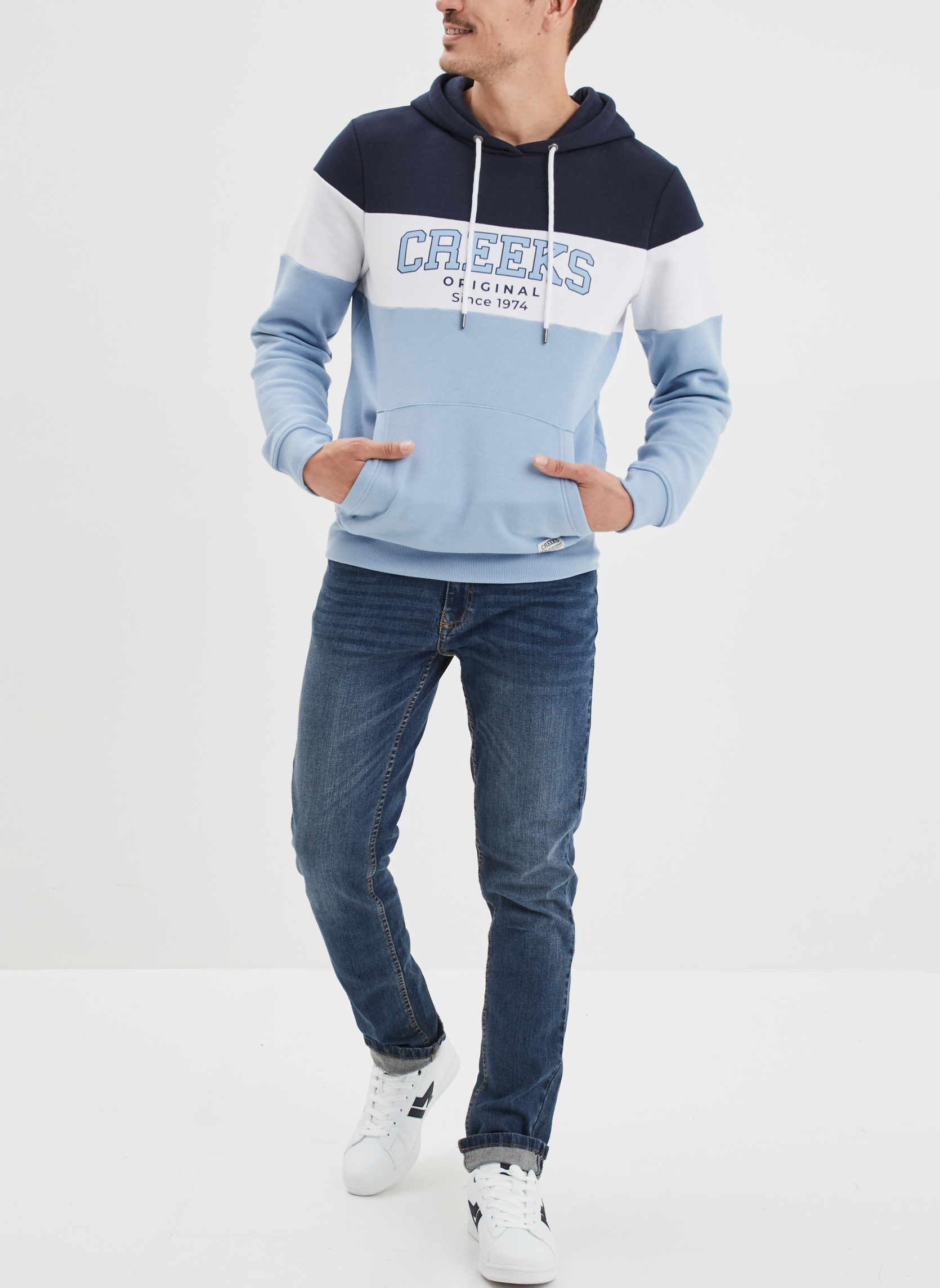 Sweats à capuche CRE1GEORGES_ORIGINCIEL homme bleu CREEKS Sweats à capuche CRE1GEORGES_ORIGINCIEL homme bleu Bleu
