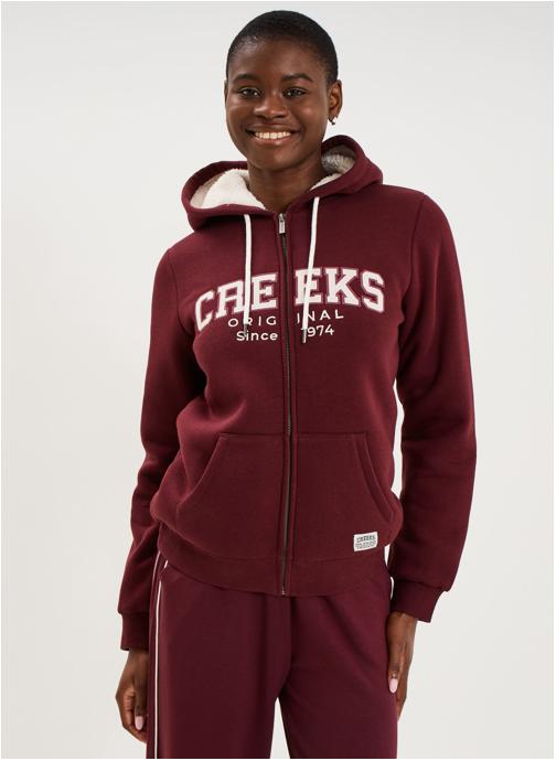 CREEKS Sweats à capuche CRE3_NEW_SUGAR femme bordeaux