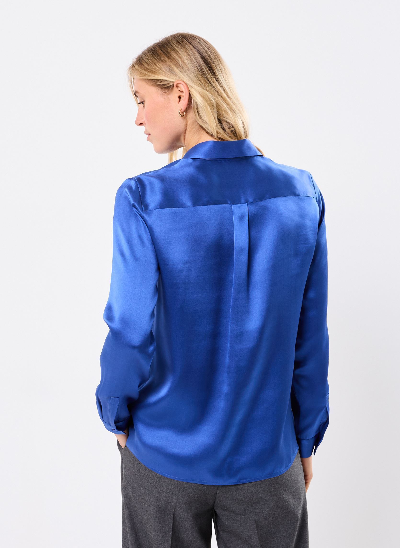 Langarm-Hemden BERENNICE soie damen blau Georgia Rose Langarm-Hemden BERENNICE soie damen blau KLEIN