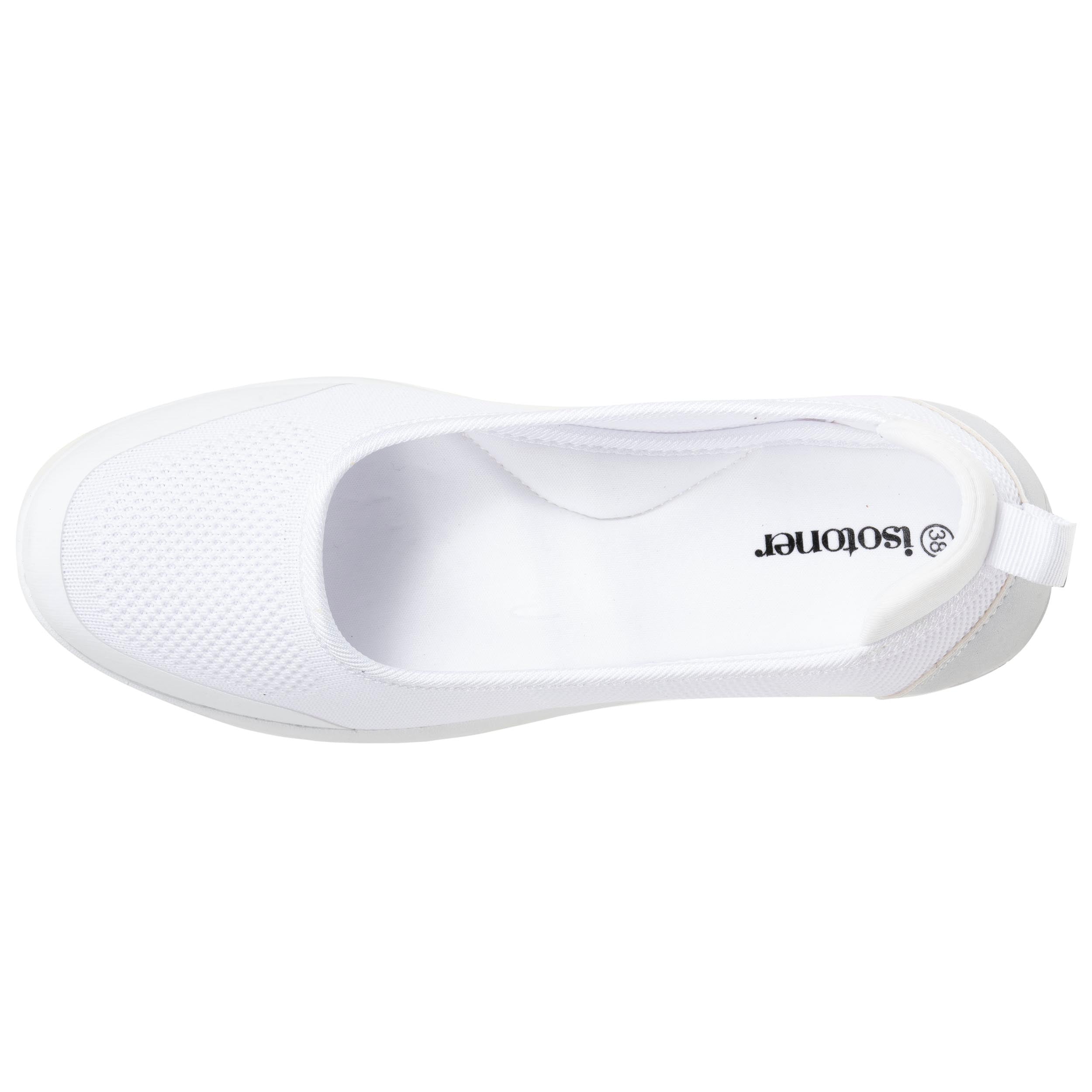 Ballerines classiques Ballerines Femme slip-on Lurex Noir femme blanc Isotoner Ballerines classiques Ballerines Femme slip-on Lurex Noir femme blanc Blanc