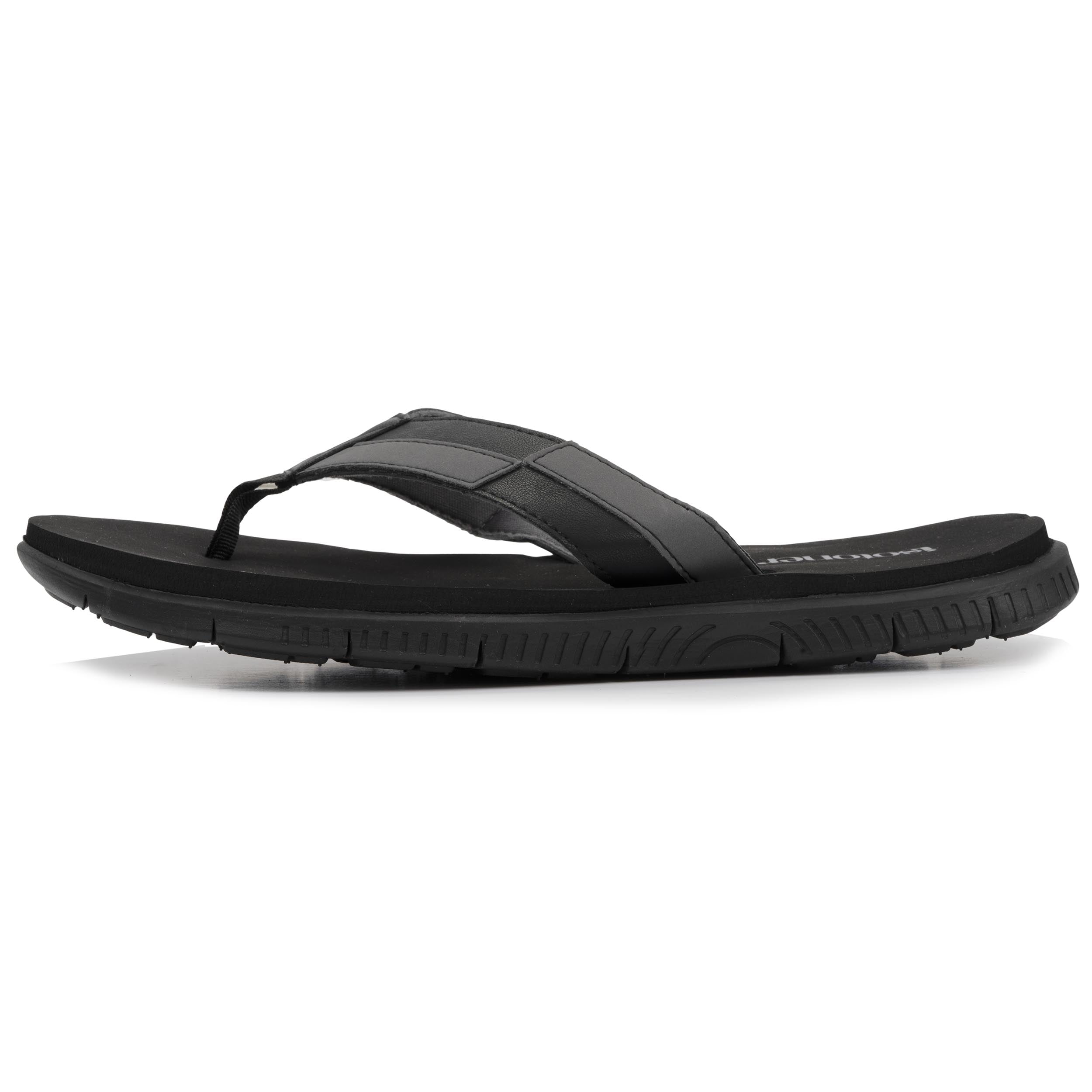 Tongs Tongs sport Homme confort Gris homme noir Isotoner Tongs Tongs sport Homme confort Gris homme noir Noir