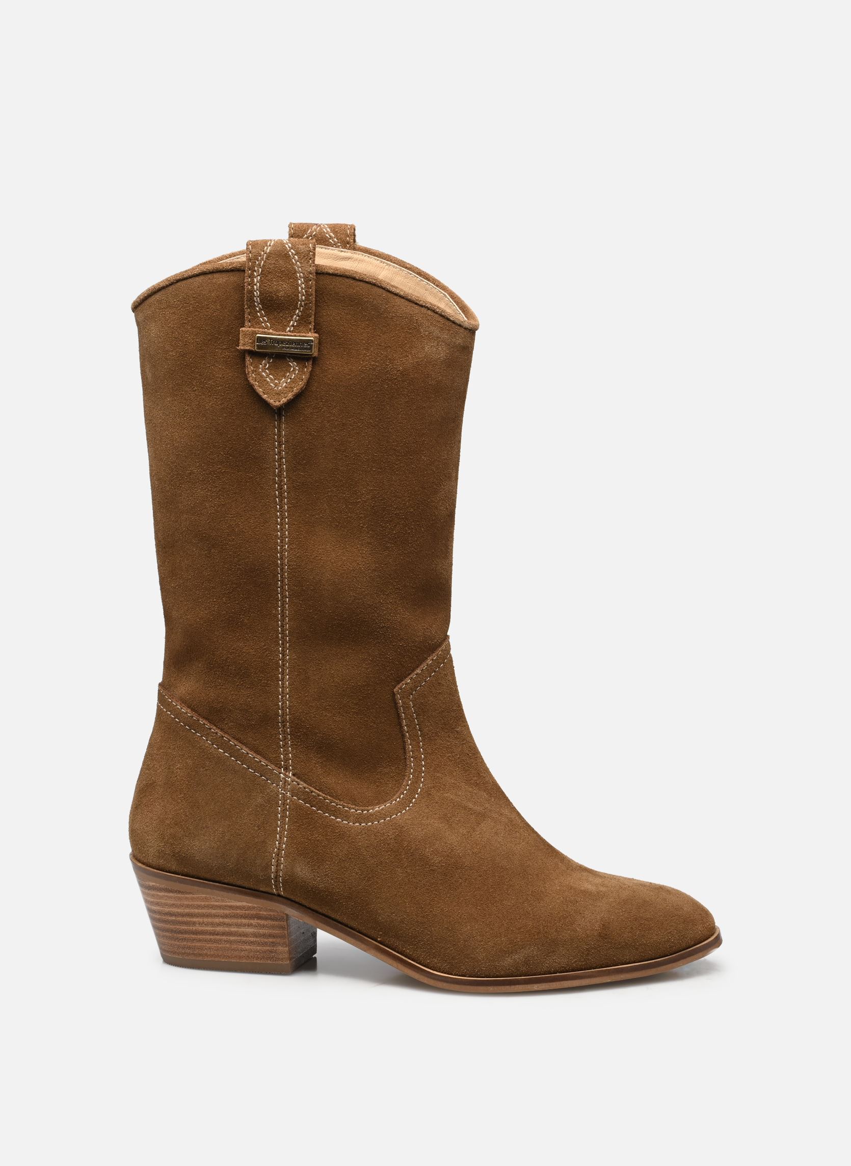 Bottines santiags LADYJA femme marron Les Tropéziennes par M Belarbi Bottines santiags LADYJA femme marron CAMEL