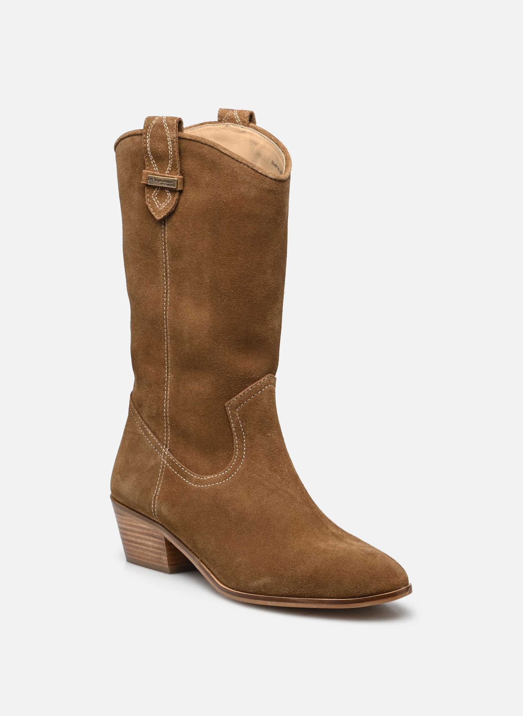 Bottines santiags LADYJA femme marron Les Tropéziennes par M Belarbi Bottines santiags LADYJA femme marron CAMEL