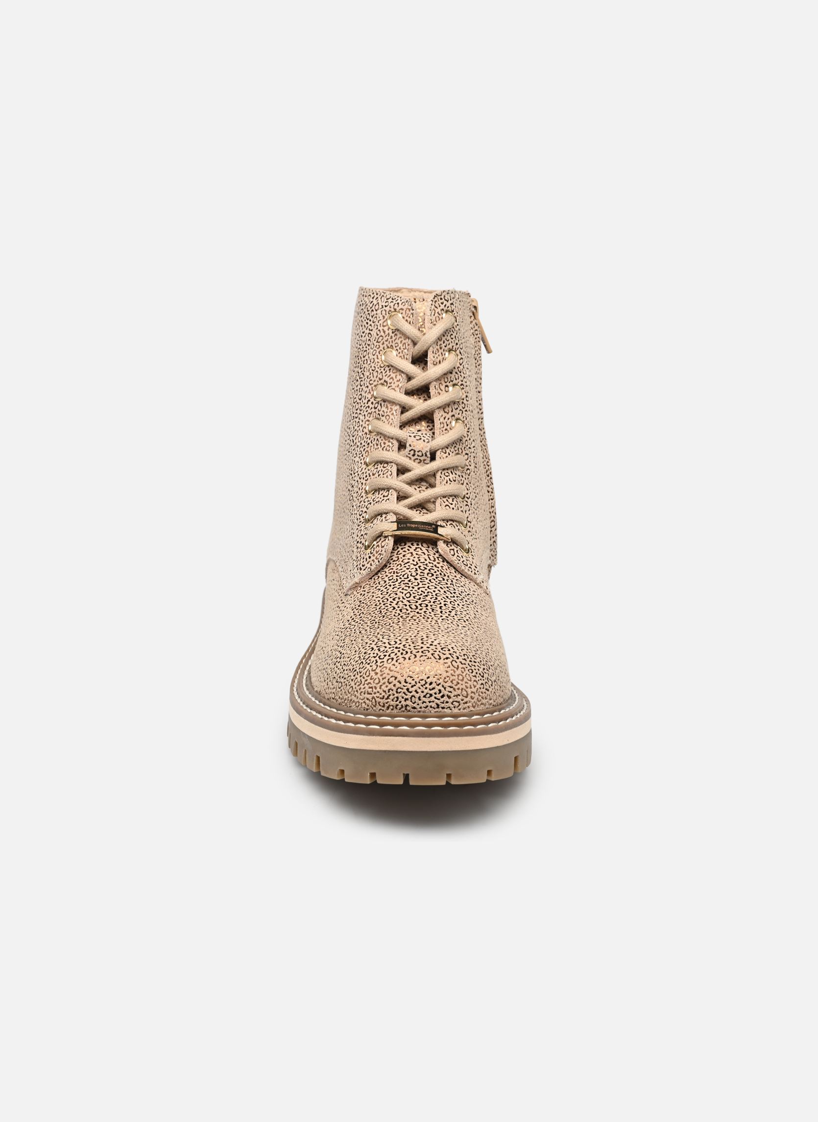Bottines à lacets REY femme or et bronze Les Tropéziennes par M Belarbi Bottines à lacets REY femme or et bronze LEOPARD