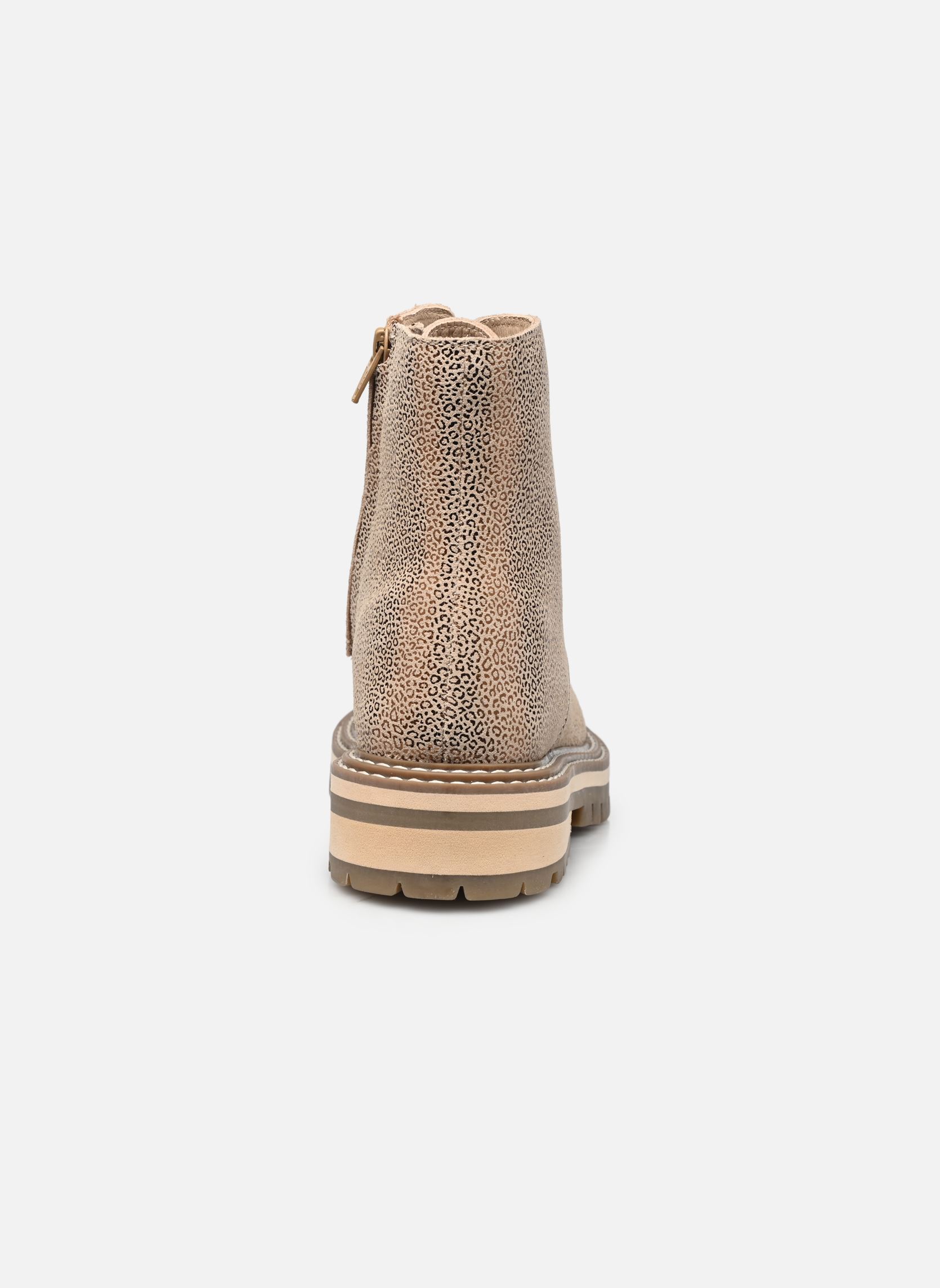 Bottines à lacets REY femme or et bronze Les Tropéziennes par M Belarbi Bottines à lacets REY femme or et bronze LEOPARD