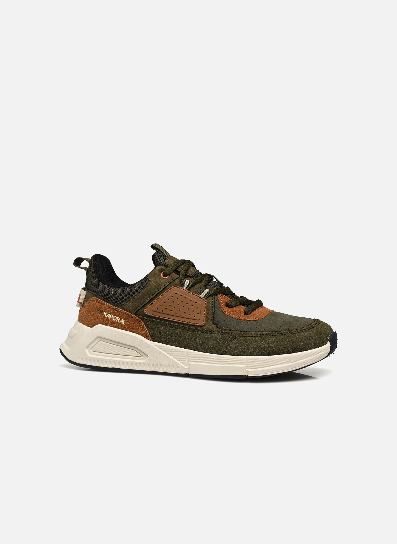 Baskets Dolpi homme vert Kaporal Baskets Dolpi homme vert KAKI-MARRON