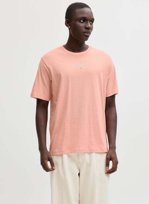 Jack & Jones Kurzarm-T-Shirts JPRBLUARCHIE SS TEE CREW NECK NOOS herren rosa