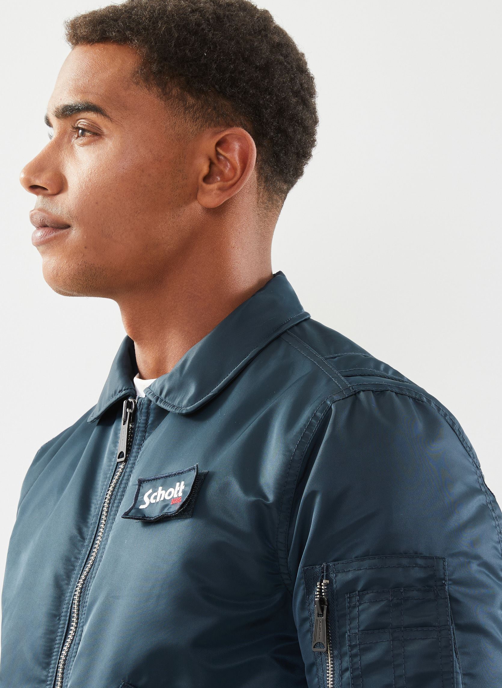 Blousons Bomber Cwu Original-210100RS homme bleu Schott Blousons Bomber Cwu Original-210100RS homme bleu NAVY