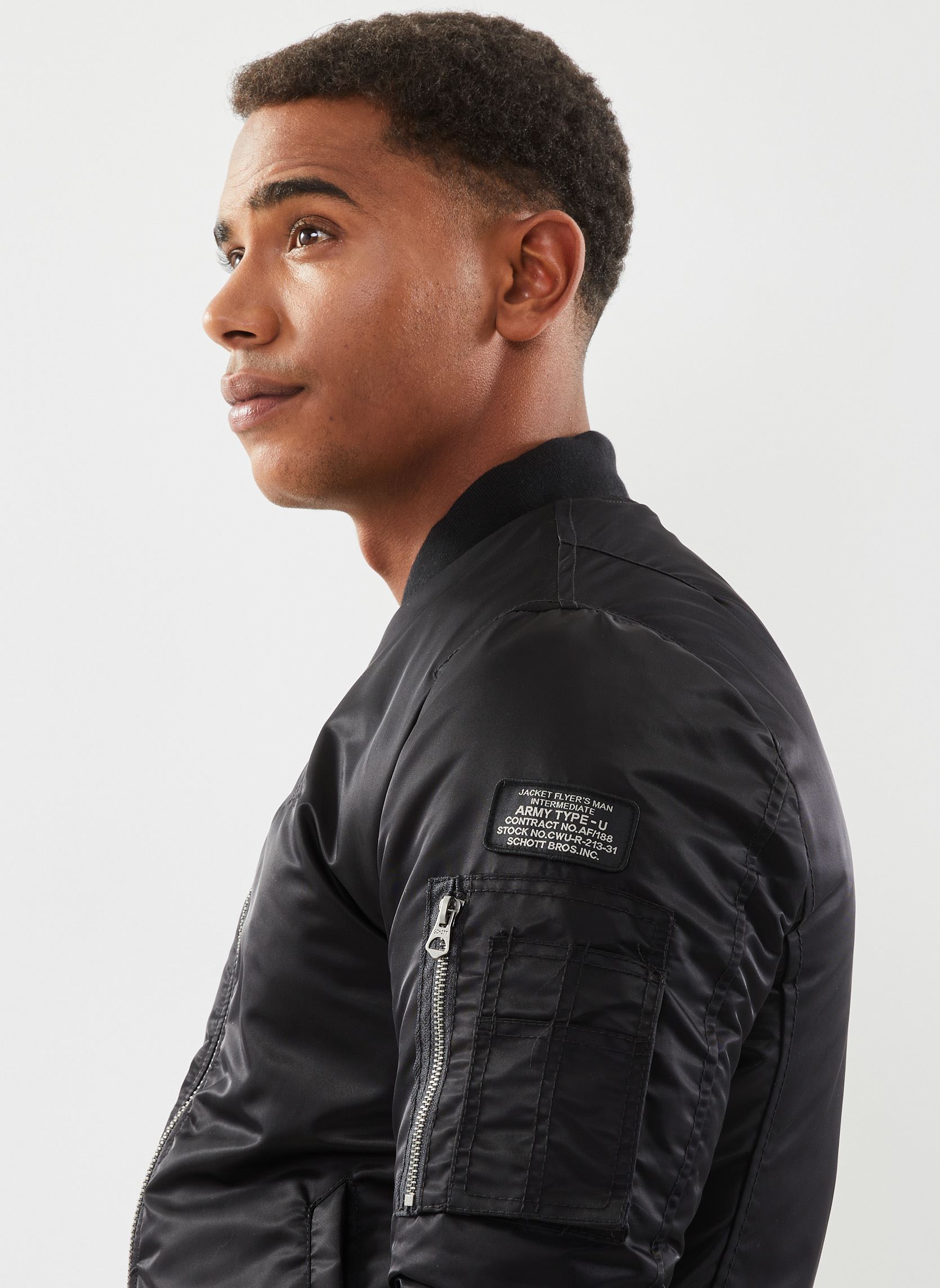 Blousons Bomber Schott-AIRFORCERS homme noir Schott Blousons Bomber Schott-AIRFORCERS homme noir Black