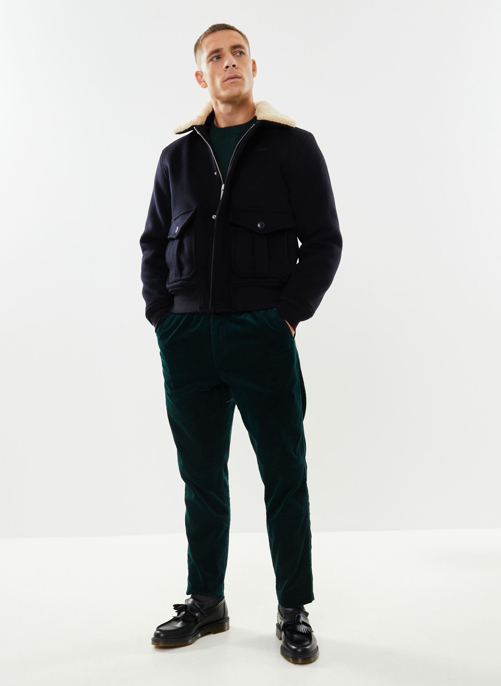 Manteaux classiques Blouson AIRGUARD homme bleu Schott Manteaux classiques Blouson AIRGUARD homme bleu NAVY