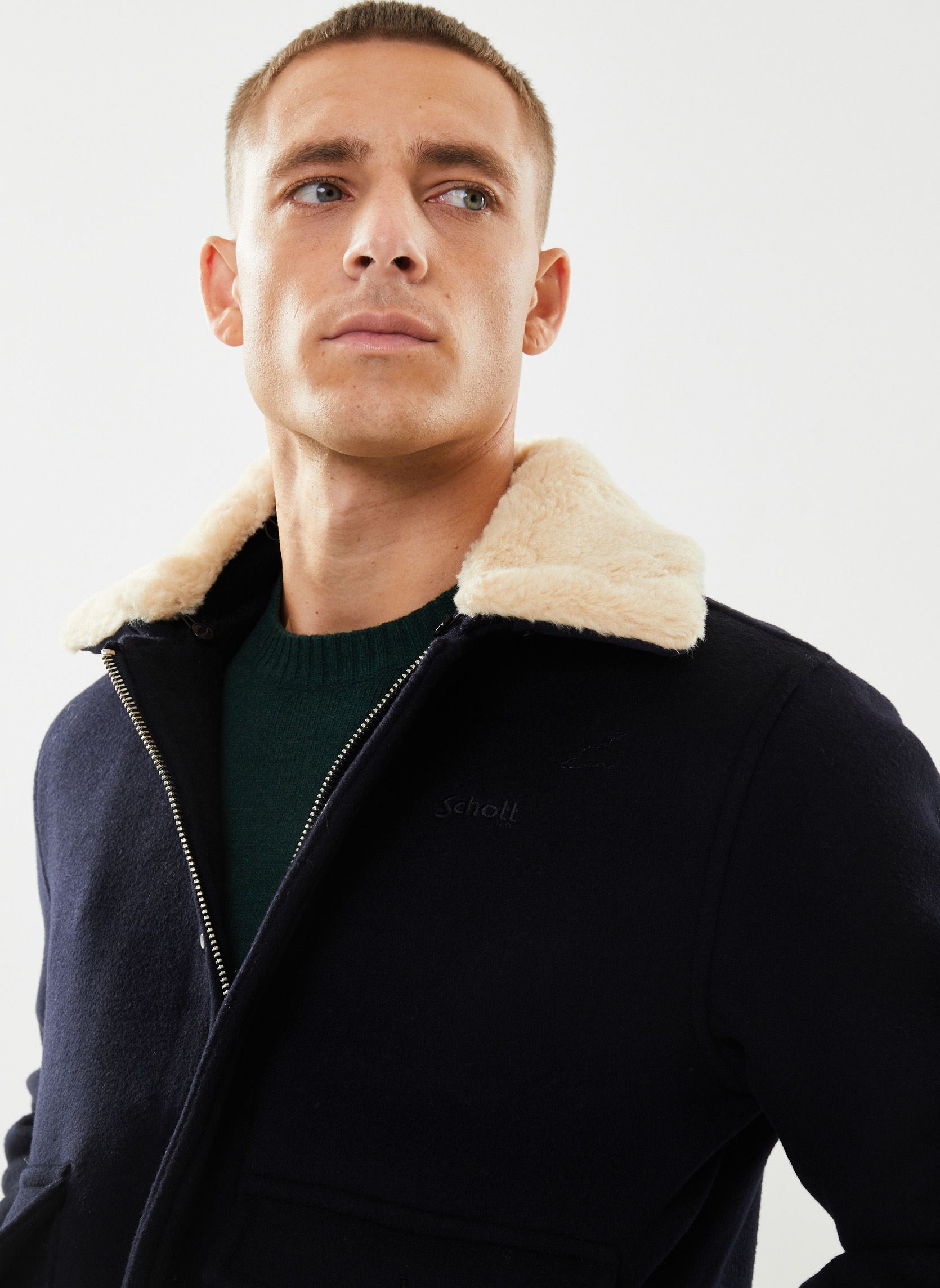 Manteaux classiques Blouson AIRGUARD homme bleu Schott Manteaux classiques Blouson AIRGUARD homme bleu NAVY
