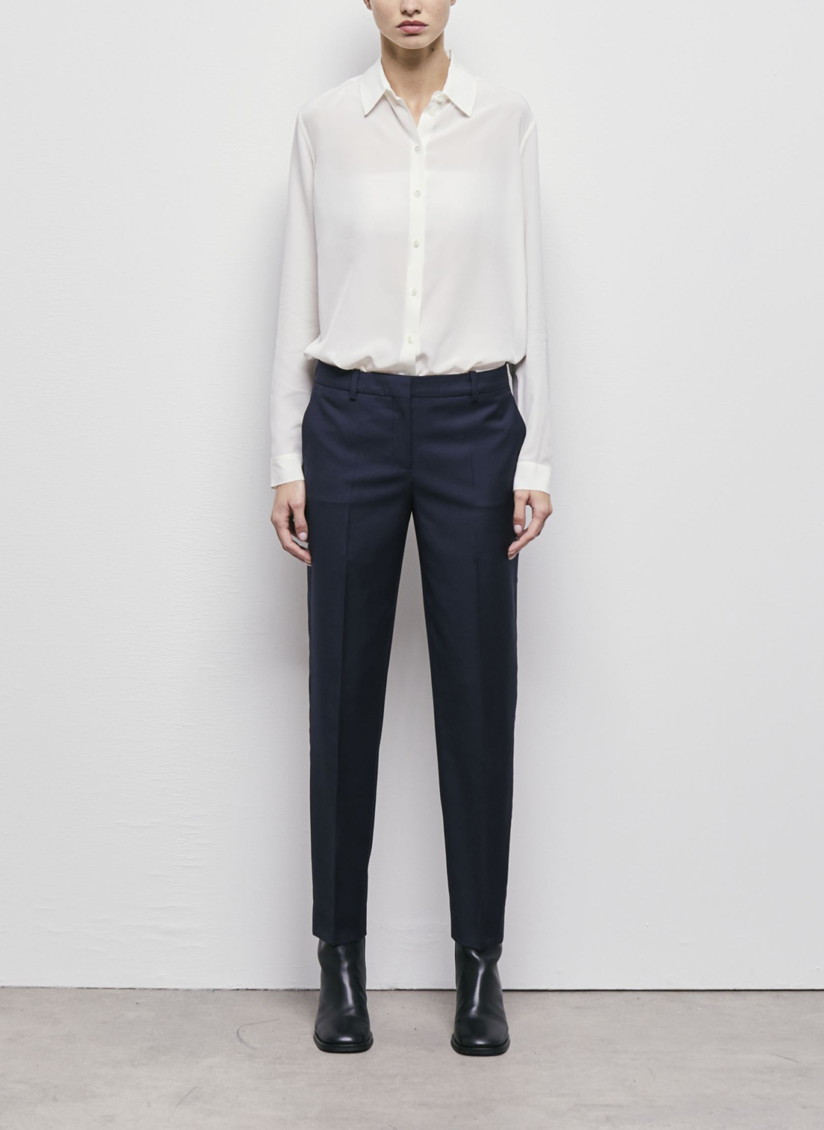 Pantalons slim FPAN25002K femme bleu The Kooples Pantalons slim FPAN25002K femme bleu Navy