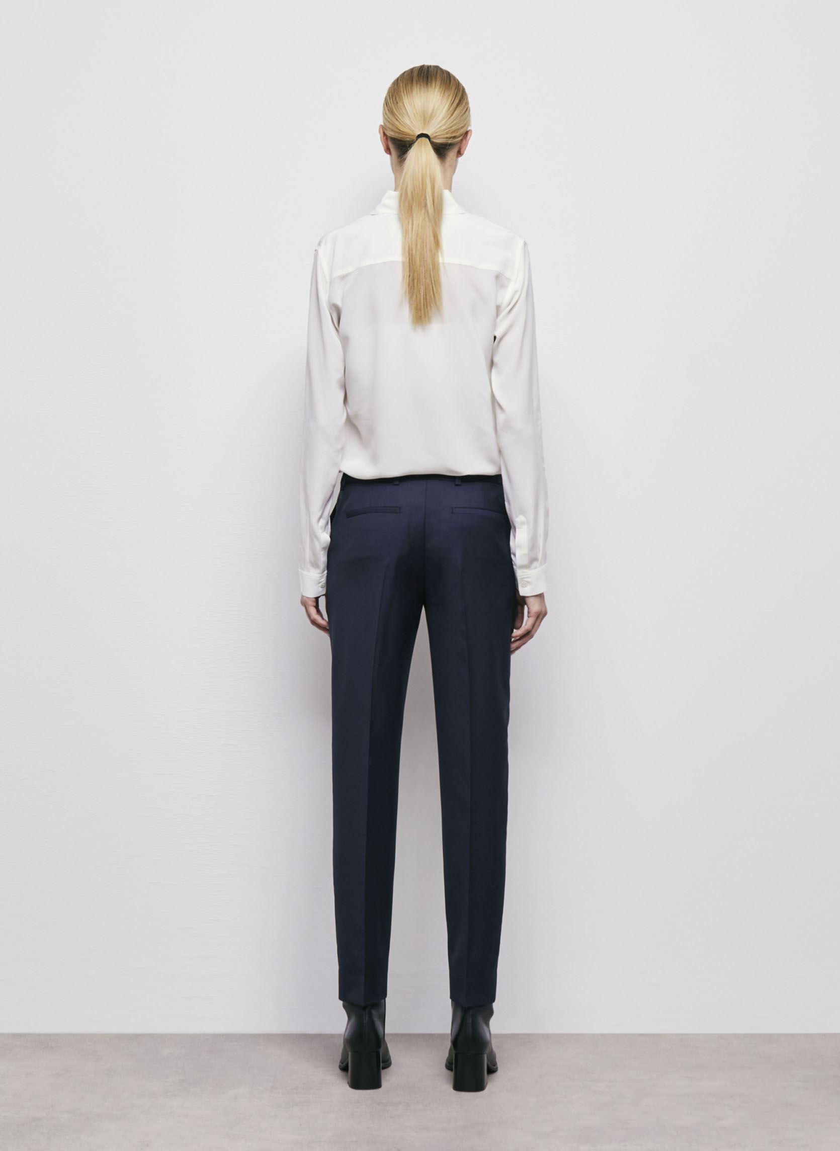 Pantalons slim FPAN25002K femme bleu The Kooples Pantalons slim FPAN25002K femme bleu Navy