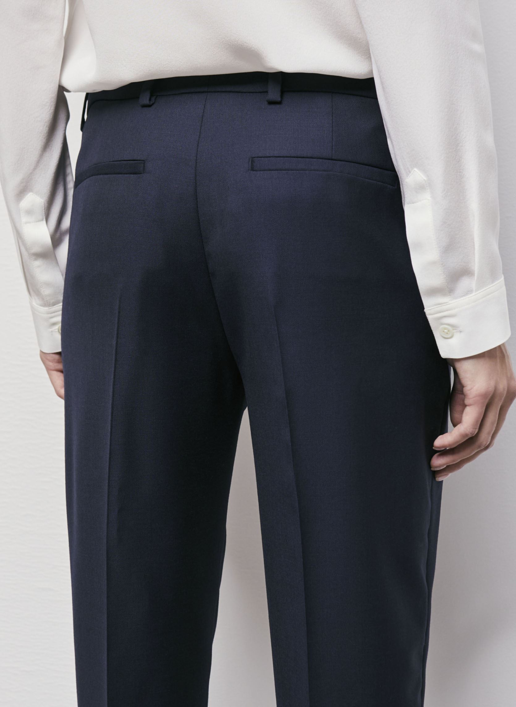 Pantalons slim FPAN25002K femme bleu The Kooples Pantalons slim FPAN25002K femme bleu Navy