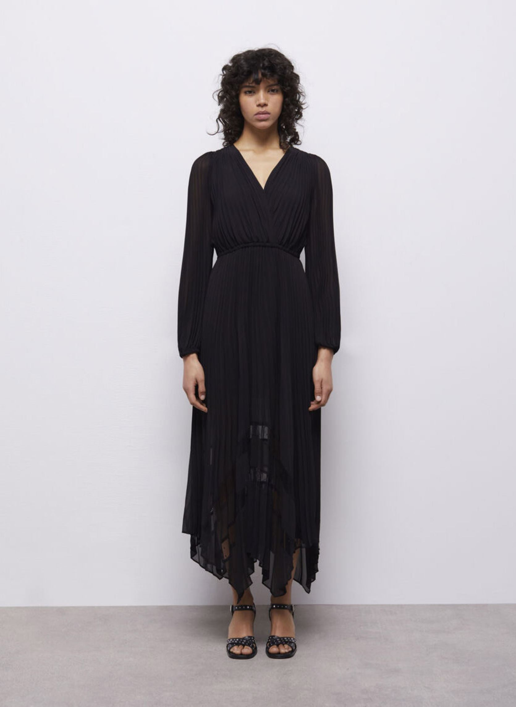Robes FROB20035K femme noir The Kooples Robes FROB20035K femme noir Black