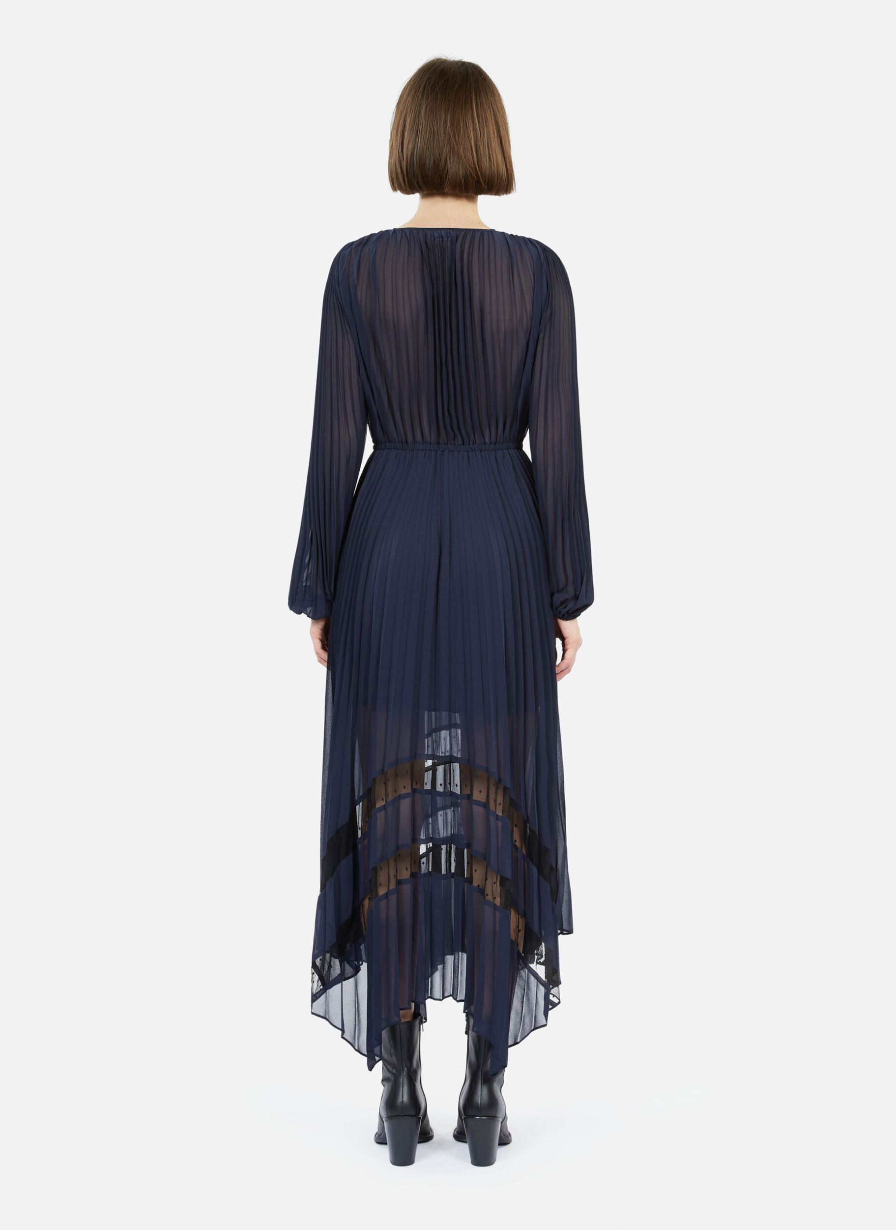 Robes FROB20035K femme bleu The Kooples Robes FROB20035K femme bleu Nav01