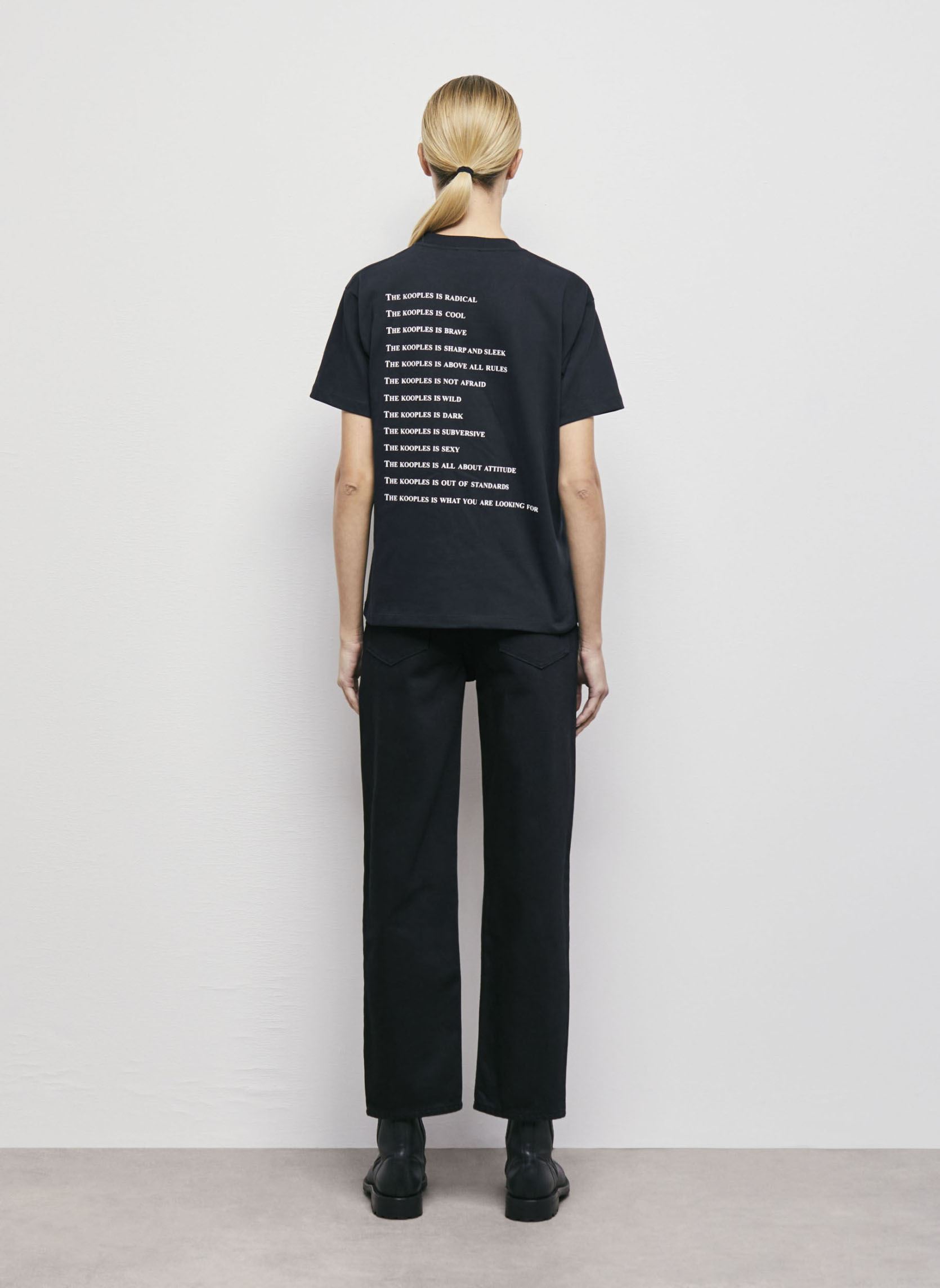 Tee-shirts manches courtes FTSC20028K femme noir The Kooples Tee-shirts manches courtes FTSC20028K femme noir Black