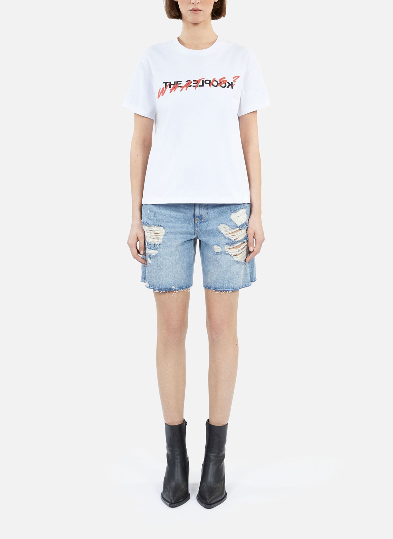 Tee-shirts manches courtes FTSC20028K femme blanc The Kooples Tee-shirts manches courtes FTSC20028K femme blanc WHI01
