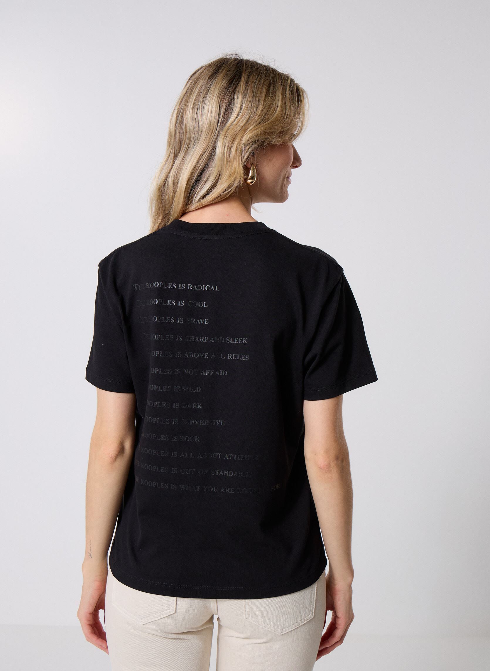 Tee-shirts FTSC25006K femme noir The Kooples Tee-shirts FTSC25006K femme noir BLA01