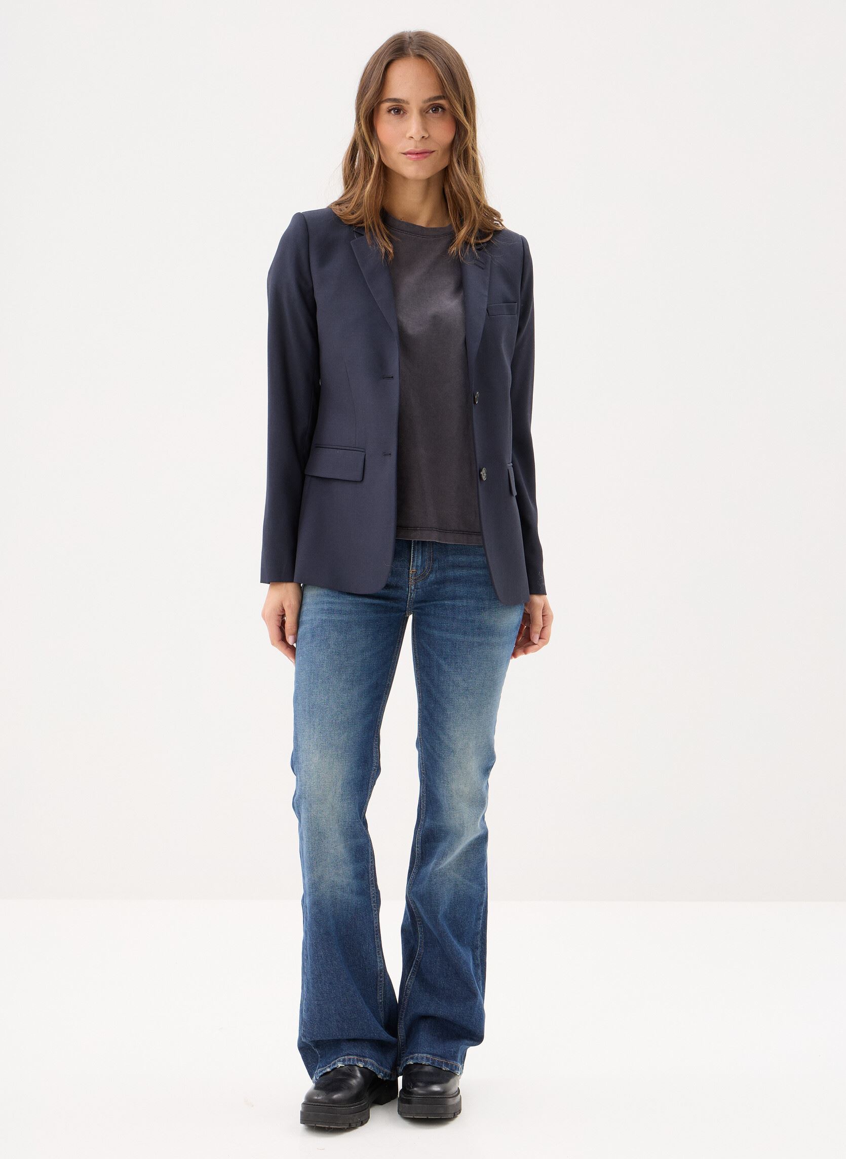 Blazer FVES25002K damen blau The Kooples Blazer FVES25002K damen blau NAV01