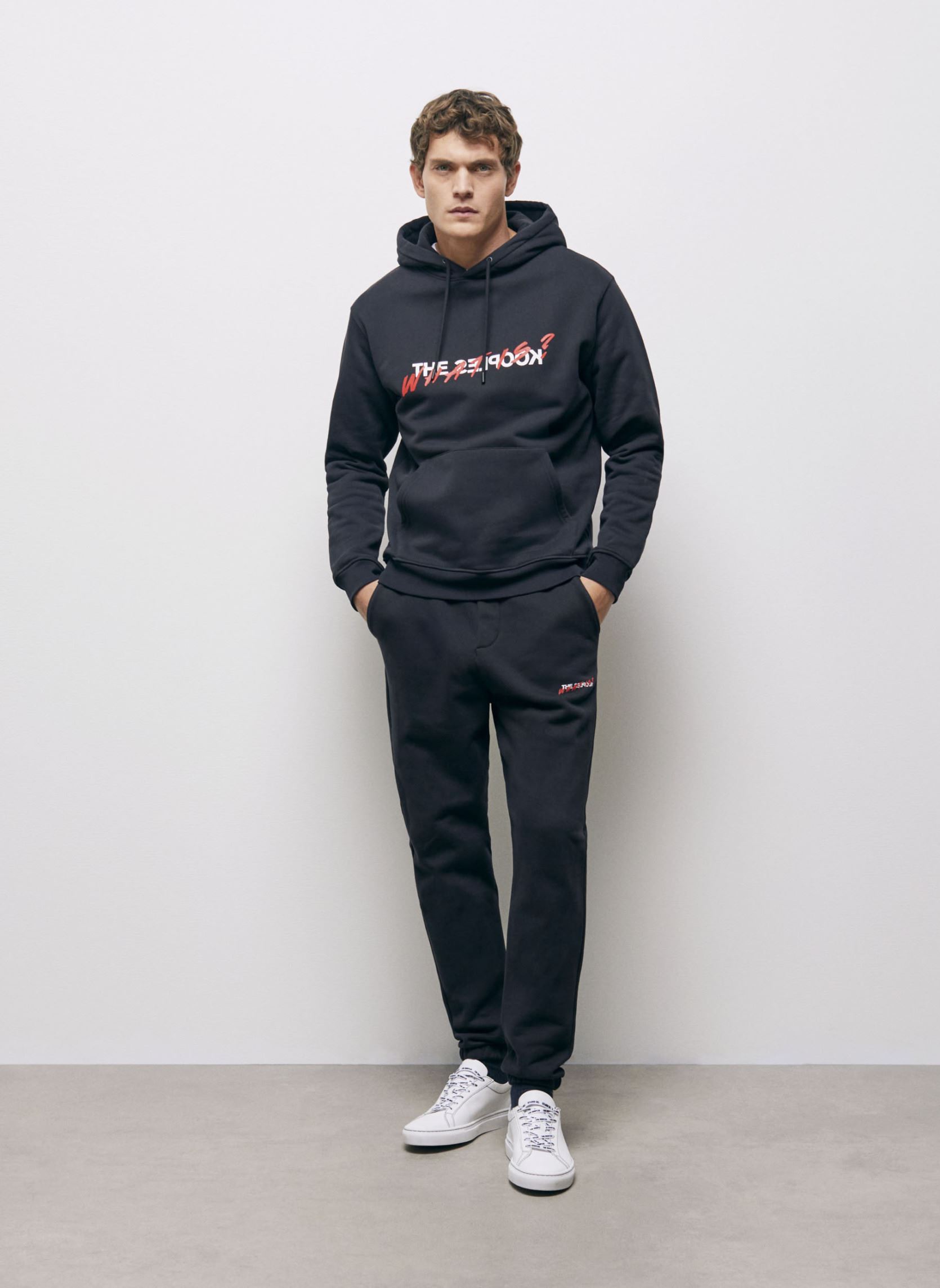 Kapuzenpullover HSWE25090K herren schwarz The Kooples Kapuzenpullover HSWE25090K herren schwarz BLACK