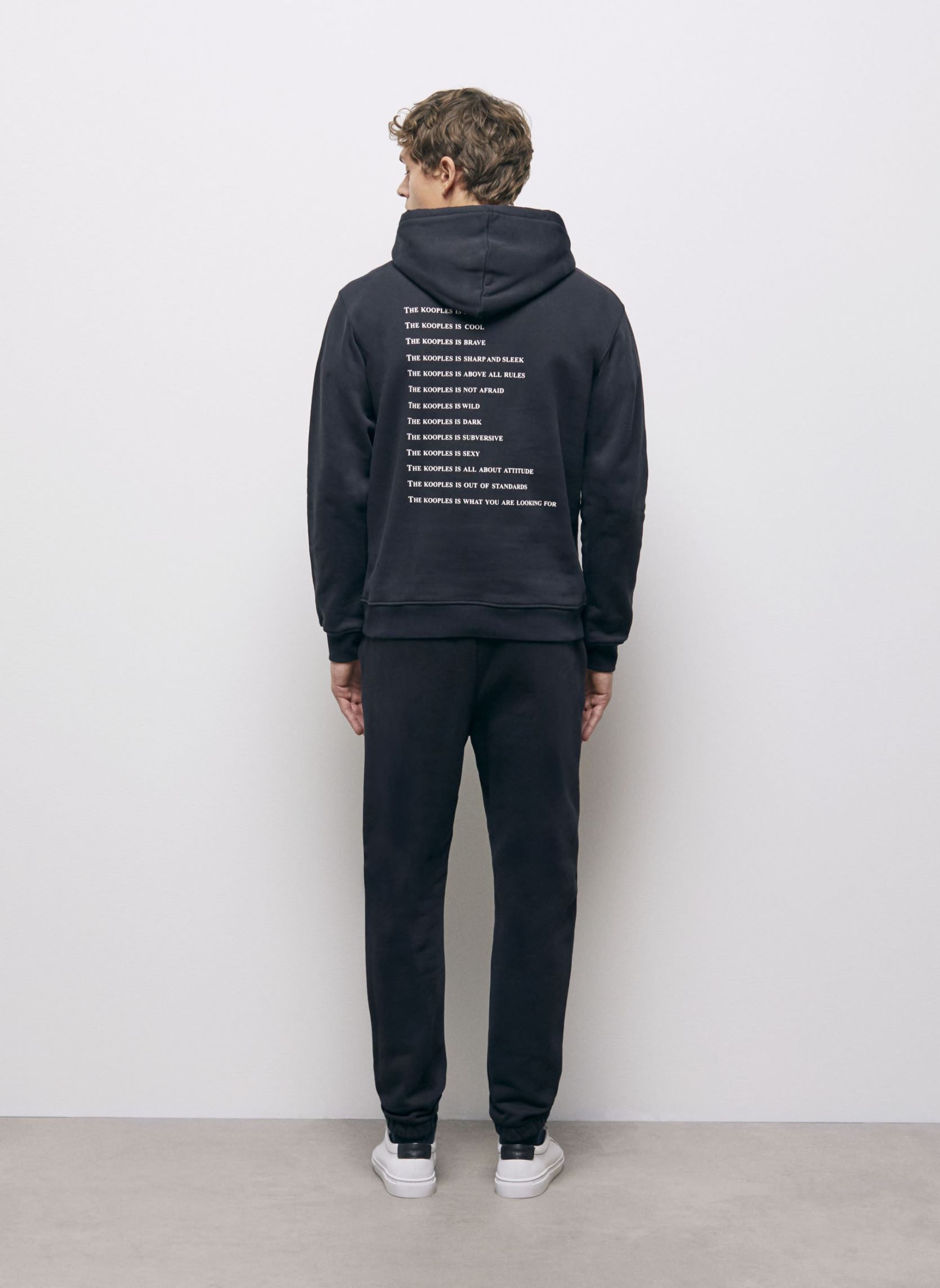 Kapuzenpullover HSWE25090K herren schwarz The Kooples Kapuzenpullover HSWE25090K herren schwarz BLACK