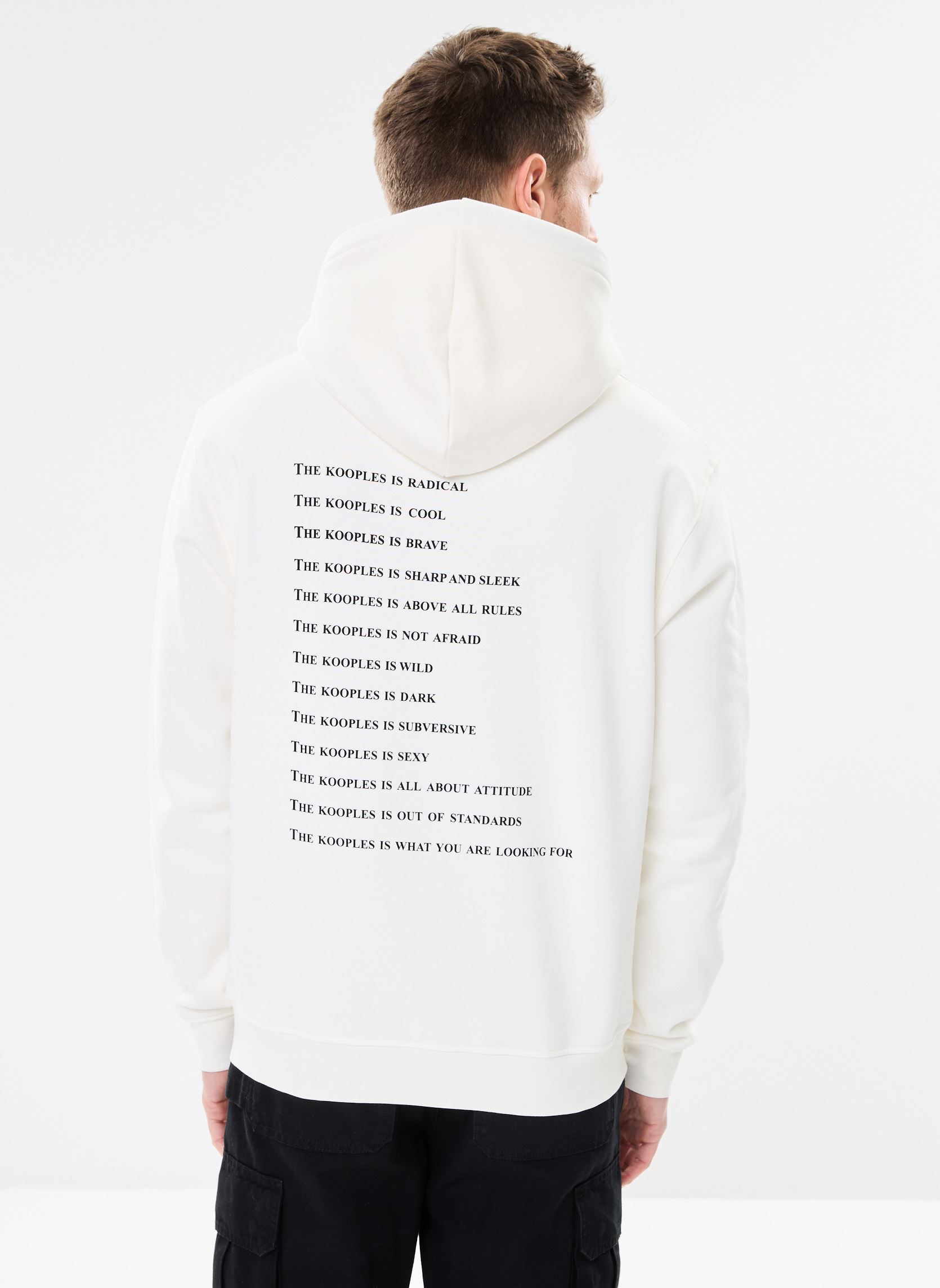 Hoodies HSWE25090K heren wit The Kooples Hoodies HSWE25090K heren wit ECR01