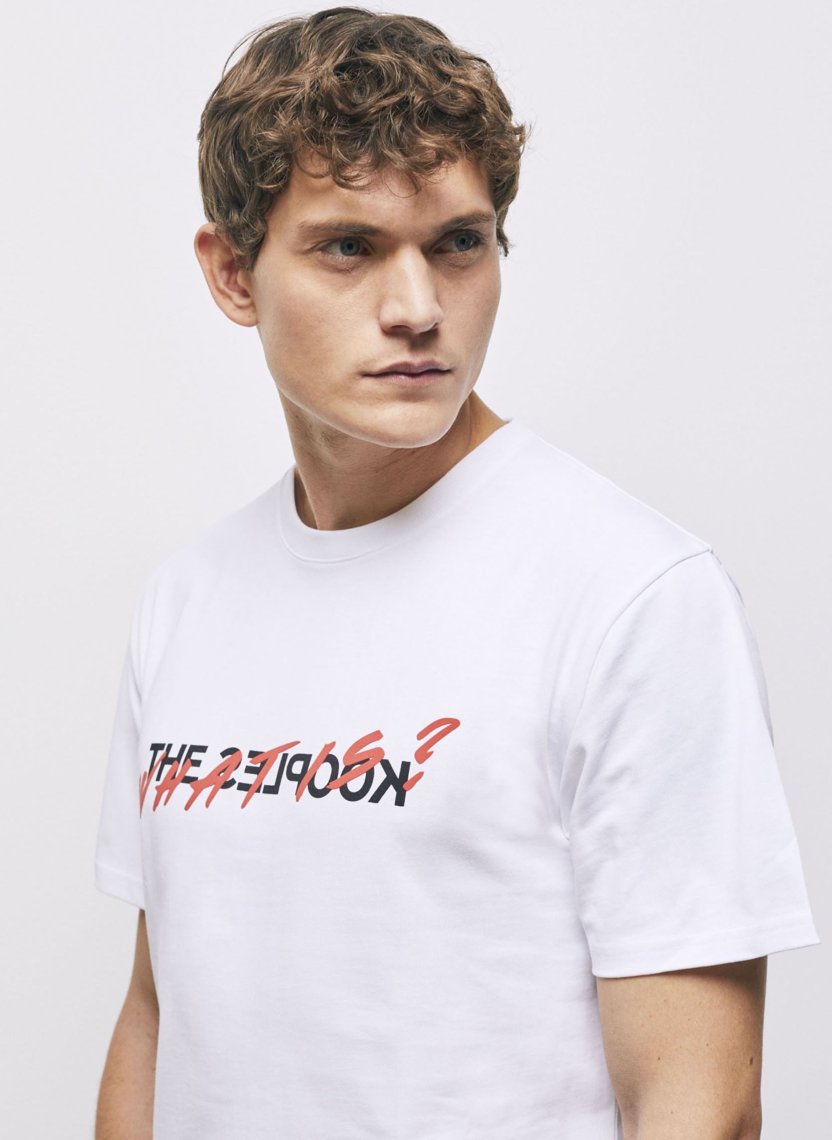 Tee-shirts manches courtes HTSC18090K homme blanc The Kooples Tee-shirts manches courtes HTSC18090K homme blanc White