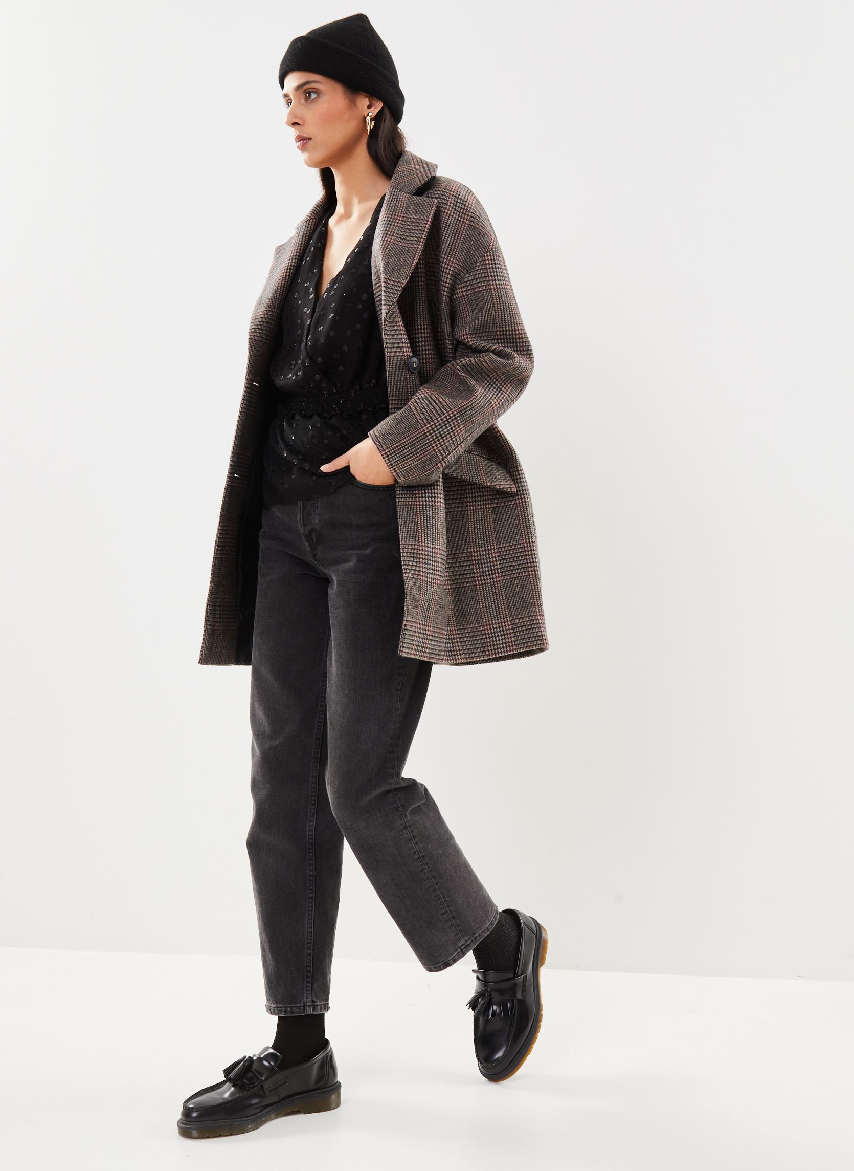 Blouses manches longues FTOP27091K femme noir The Kooples Blouses manches longues FTOP27091K femme noir Black
