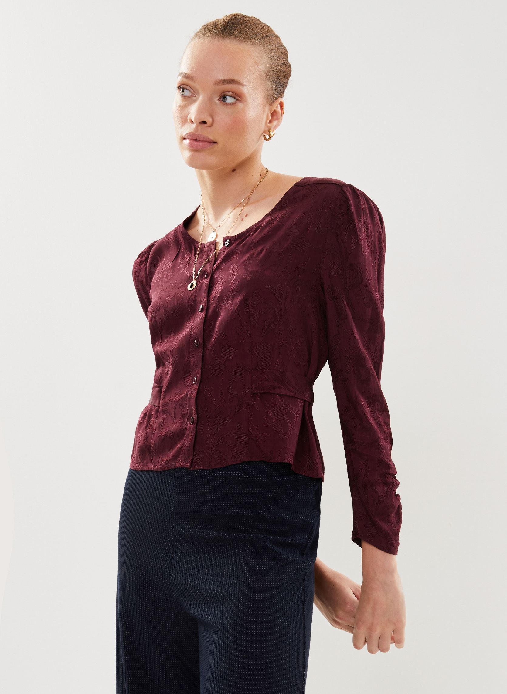 Chemises manches longues 23212199 femme bordeaux See u soon Chemises manches longues 23212199 femme bordeaux BORDEAUX