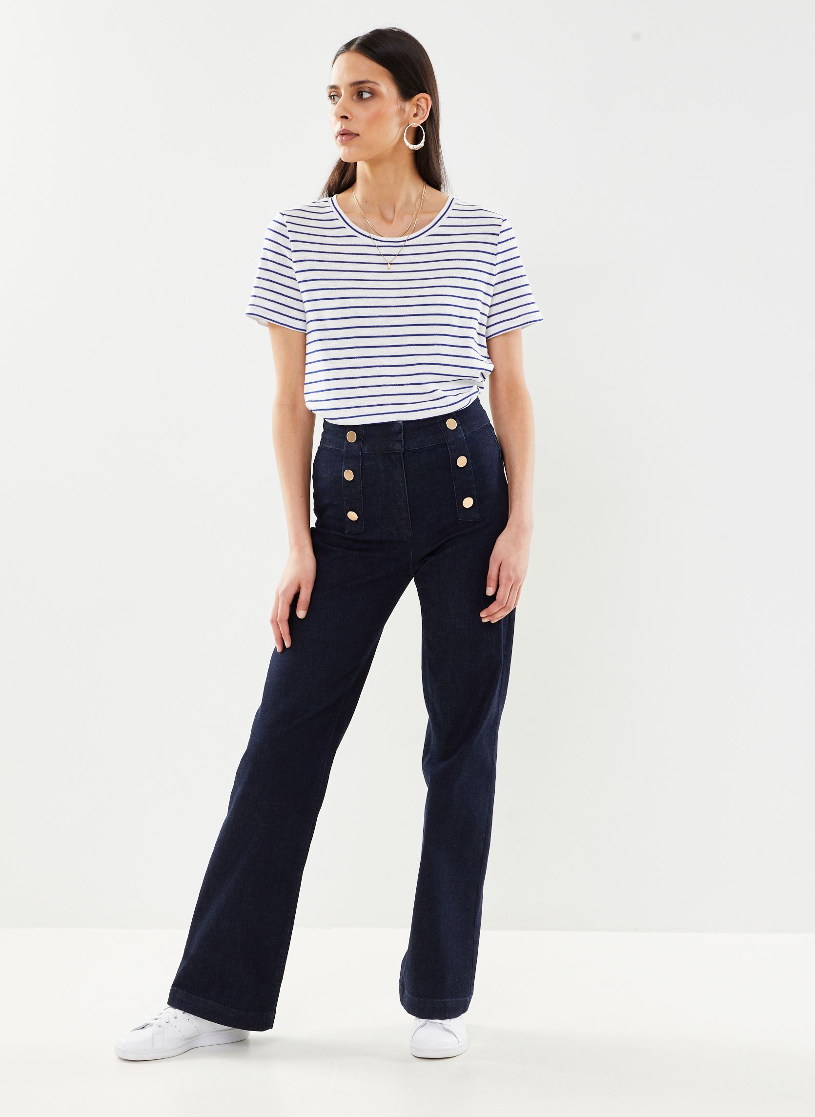 T-shirts met korte mouwen CAMILE mariniere dames blauw Georgia Rose T-shirts met korte mouwen CAMILE mariniere dames blauw RAYURES MARINE