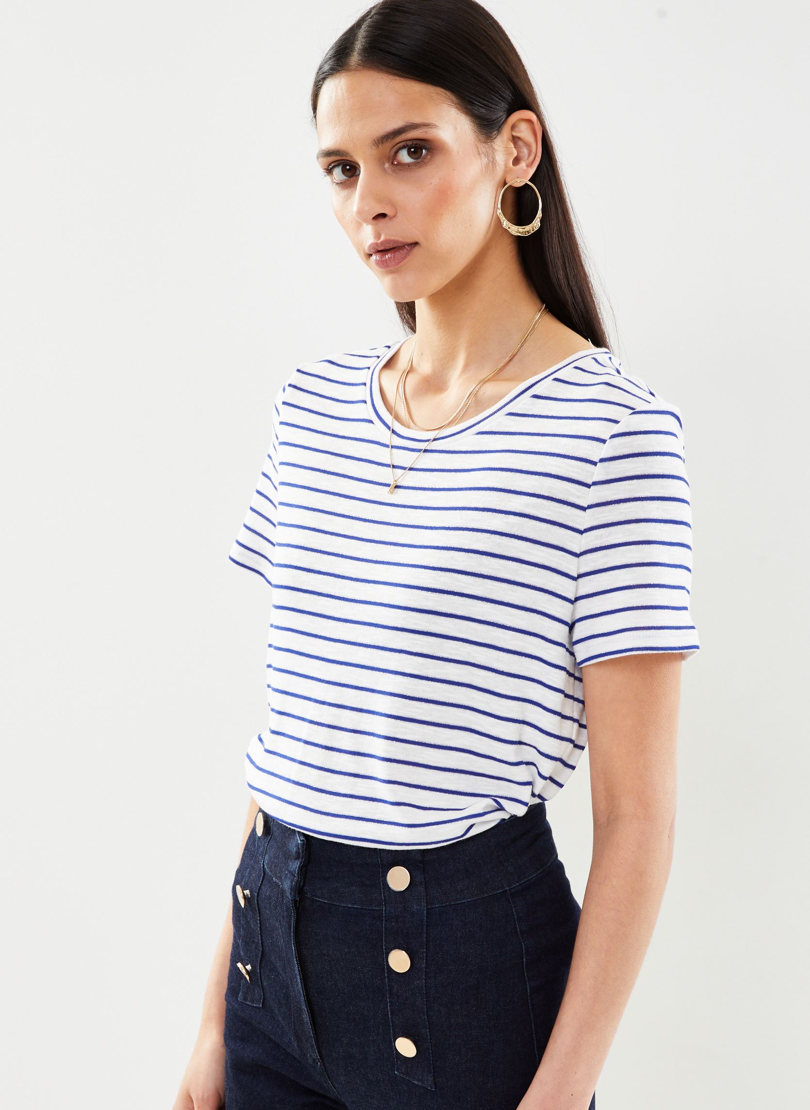 T-shirts met korte mouwen CAMILE mariniere dames blauw Georgia Rose T-shirts met korte mouwen CAMILE mariniere dames blauw RAYURES MARINE