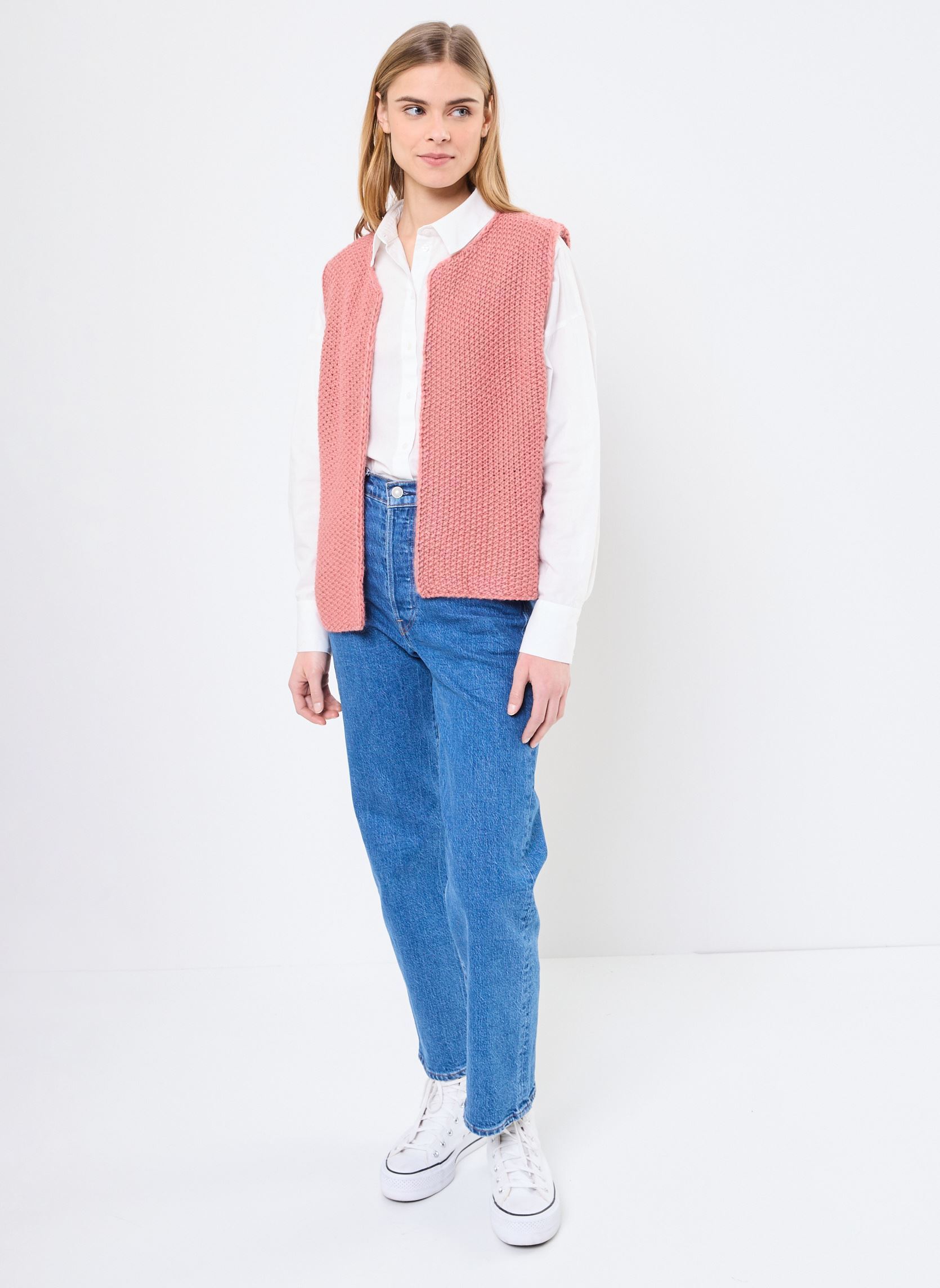 Strickjacken und Westen Crea damen rosa La Petite Etoile Strickjacken und Westen Crea damen rosa VIEUX ROSE