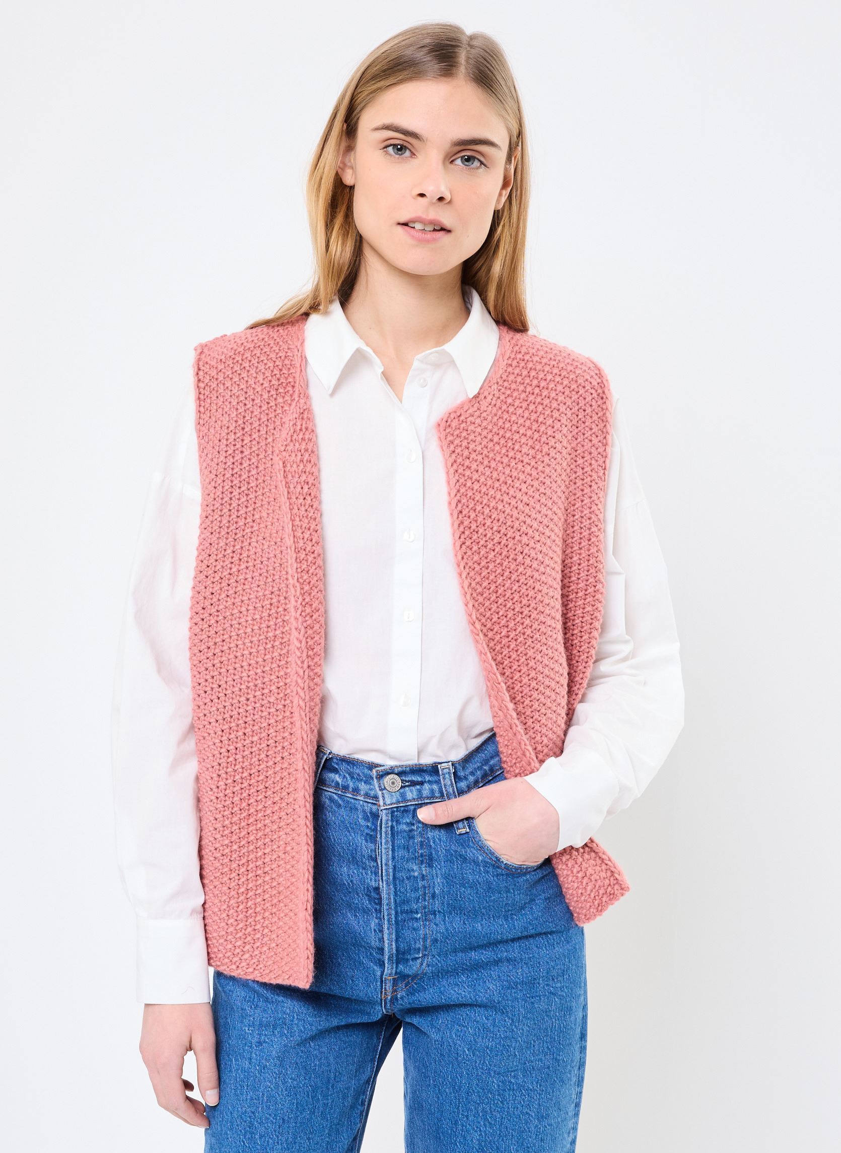 Strickjacken und Westen Crea damen rosa La Petite Etoile Strickjacken und Westen Crea damen rosa VIEUX ROSE