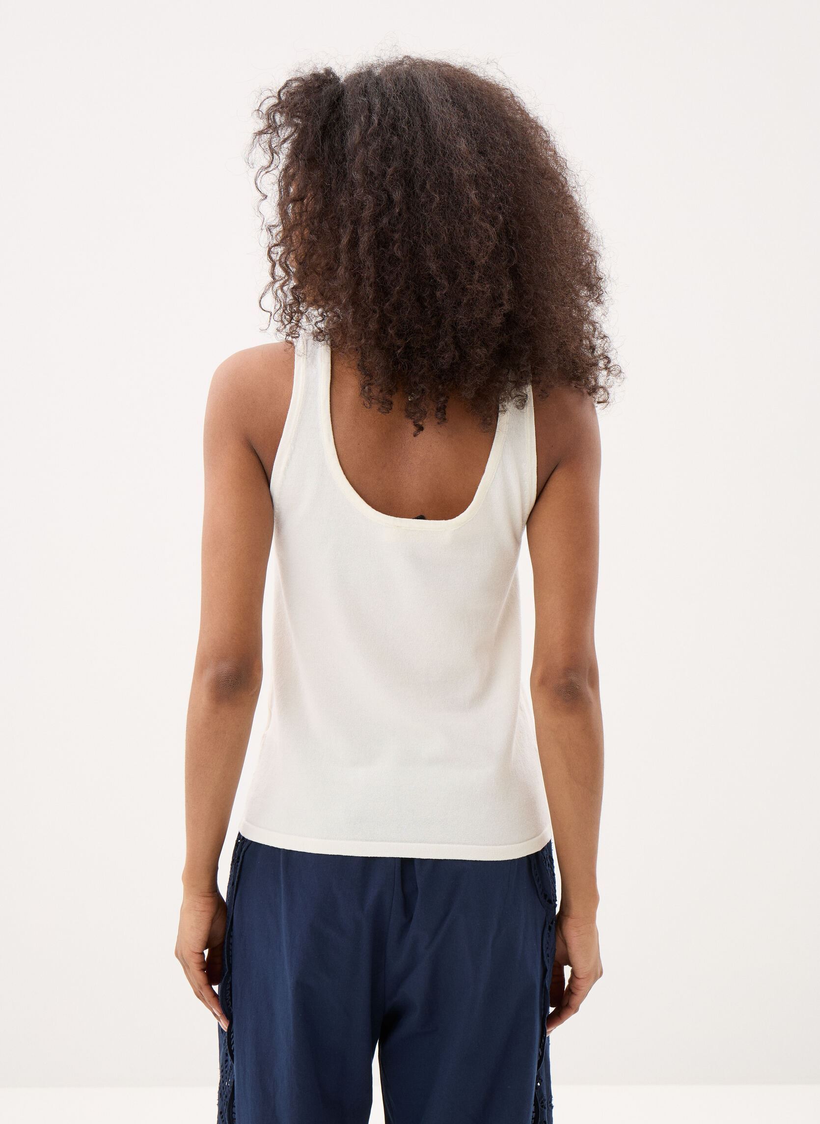 Débardeurs Dario femme blanc La Petite Etoile Débardeurs Dario femme blanc ECRU