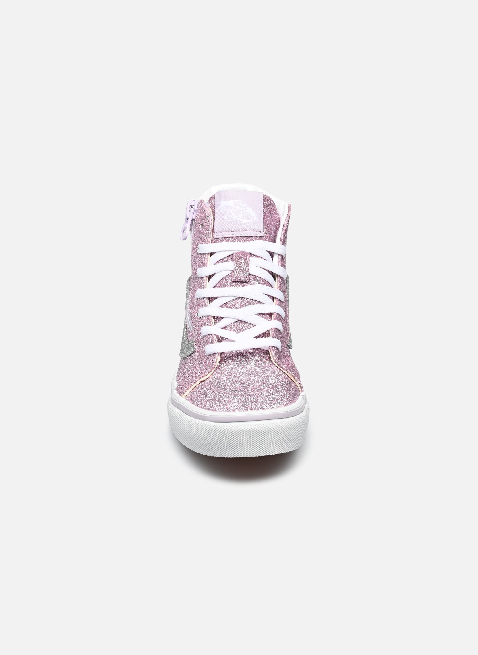 Sneakers UY SK8-Hi Reissue Side Zip meisjes paars Vans Sneakers UY SK8-Hi Reissue Side Zip meisjes paars GLITTER LILAC MIST