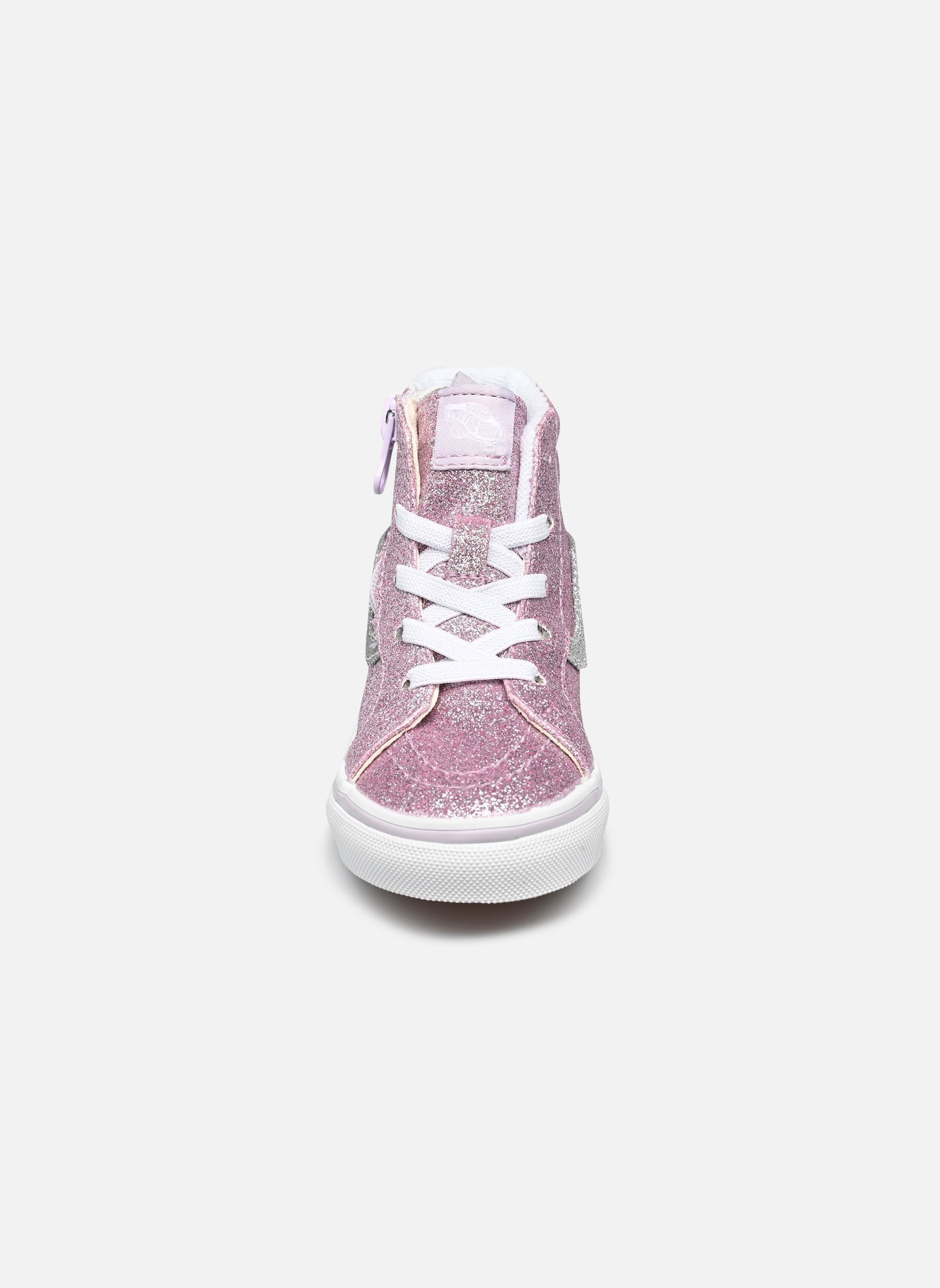 Baskets TD SK8-Hi Reissue Side Zip fille violet Vans Baskets TD SK8-Hi Reissue Side Zip fille violet GLITTER LILAC MIST