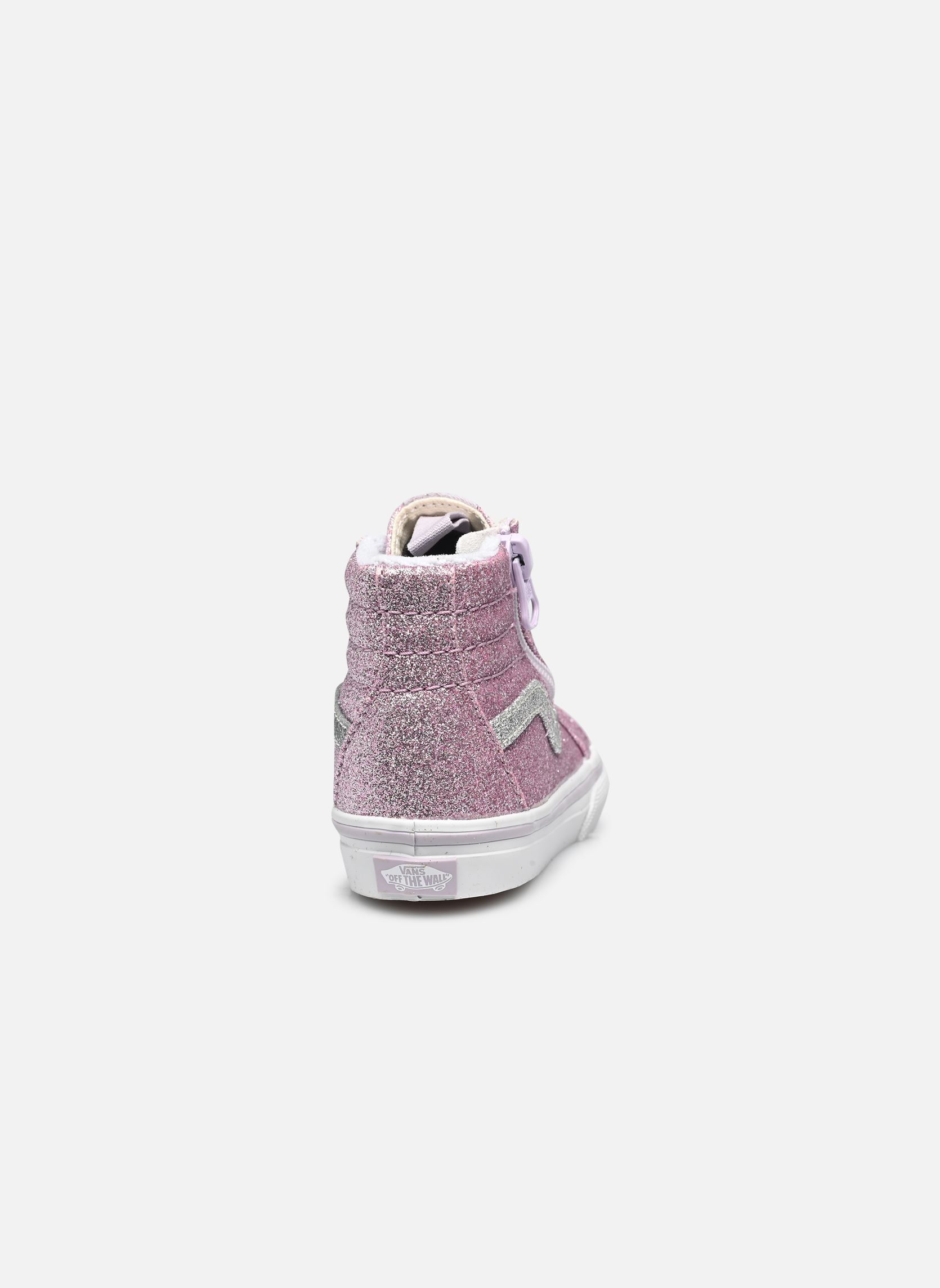 Baskets TD SK8-Hi Reissue Side Zip fille violet Vans Baskets TD SK8-Hi Reissue Side Zip fille violet GLITTER LILAC MIST