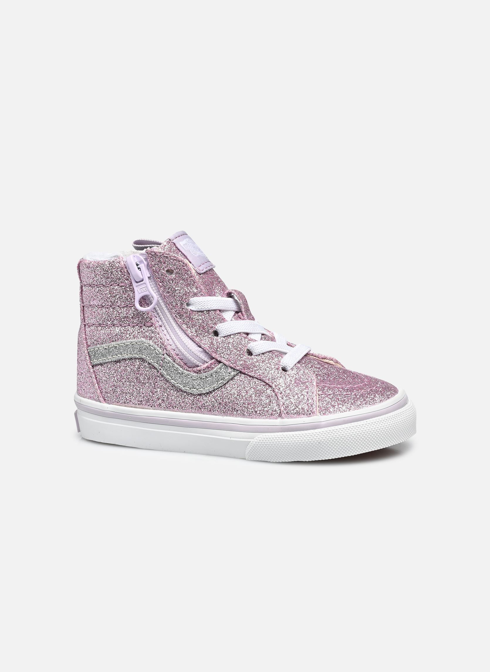 Baskets TD SK8-Hi Reissue Side Zip fille violet Vans Baskets TD SK8-Hi Reissue Side Zip fille violet GLITTER LILAC MIST