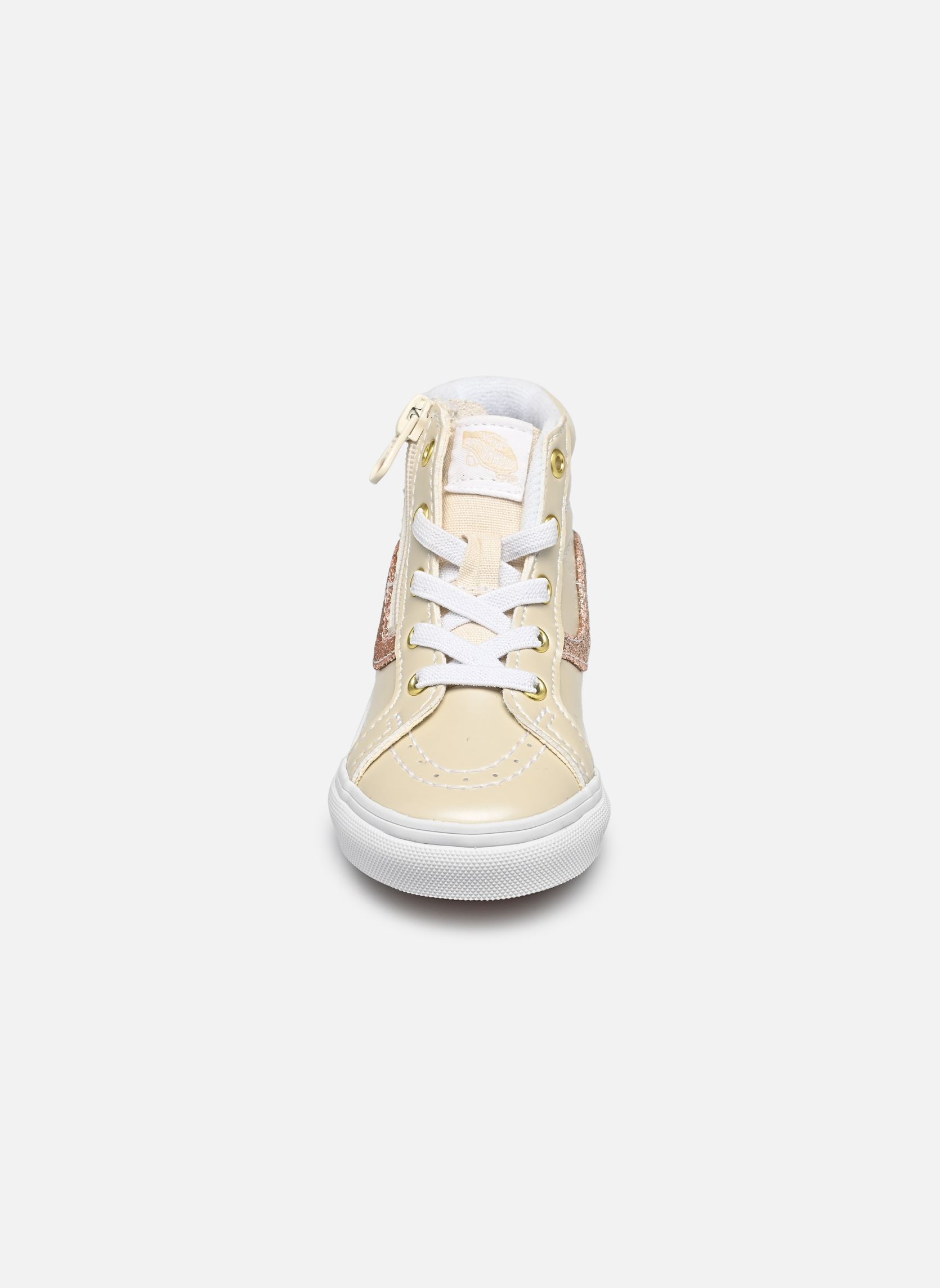 Baskets TD SK8-Hi Reissue Side Zip fille beige Vans Baskets TD SK8-Hi Reissue Side Zip fille beige DAZZLED TURTLEDOVE