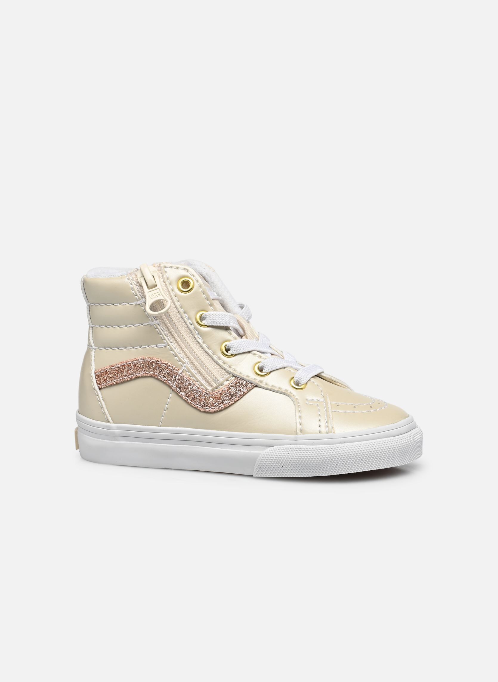 Baskets TD SK8-Hi Reissue Side Zip fille beige Vans Baskets TD SK8-Hi Reissue Side Zip fille beige DAZZLED TURTLEDOVE