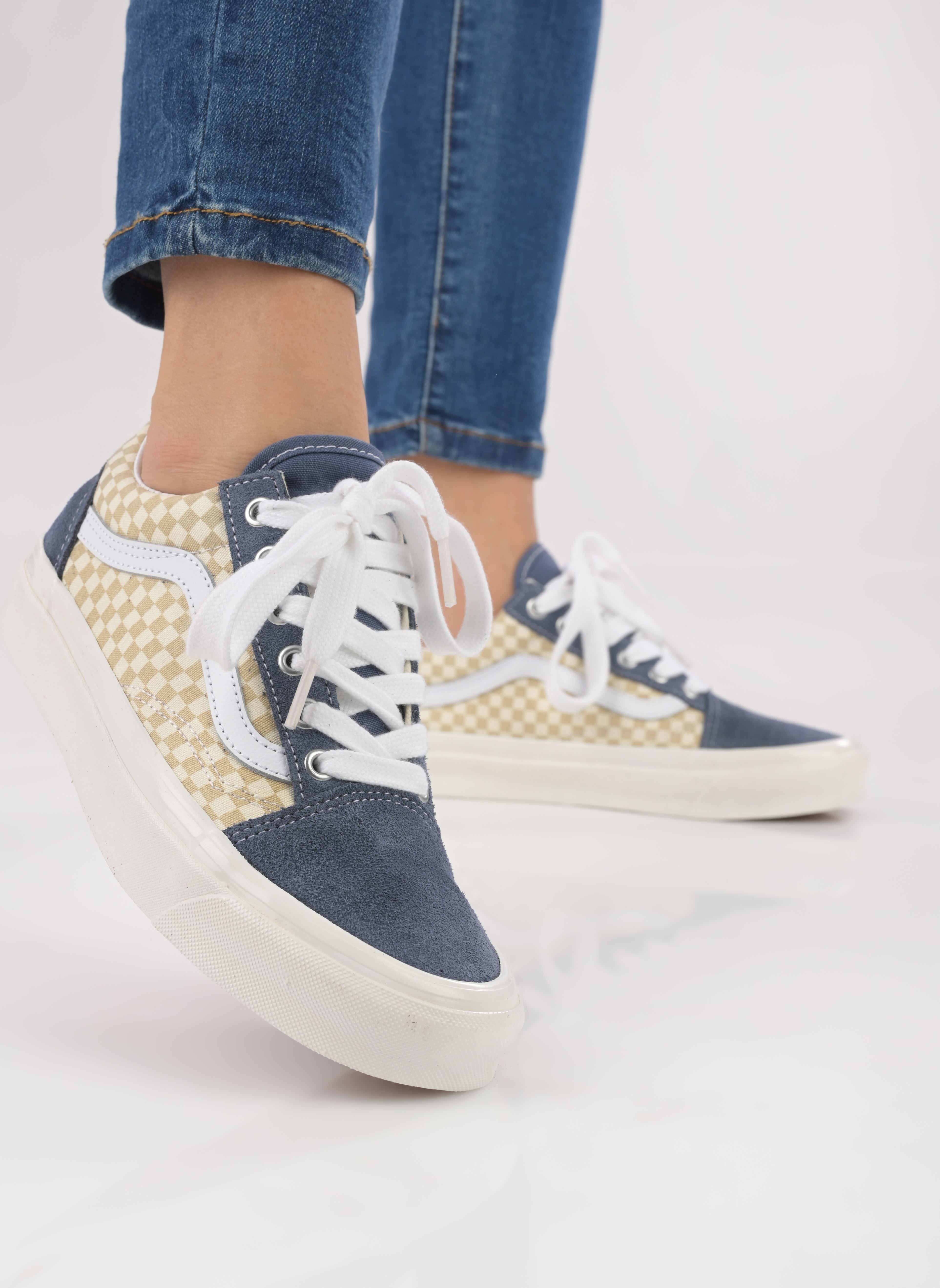 Niedrige Sneaker Old Skool 36 DX W damen blau Vans Niedrige Sneaker Old Skool 36 DX W damen blau MINI CHECK GRAVEL