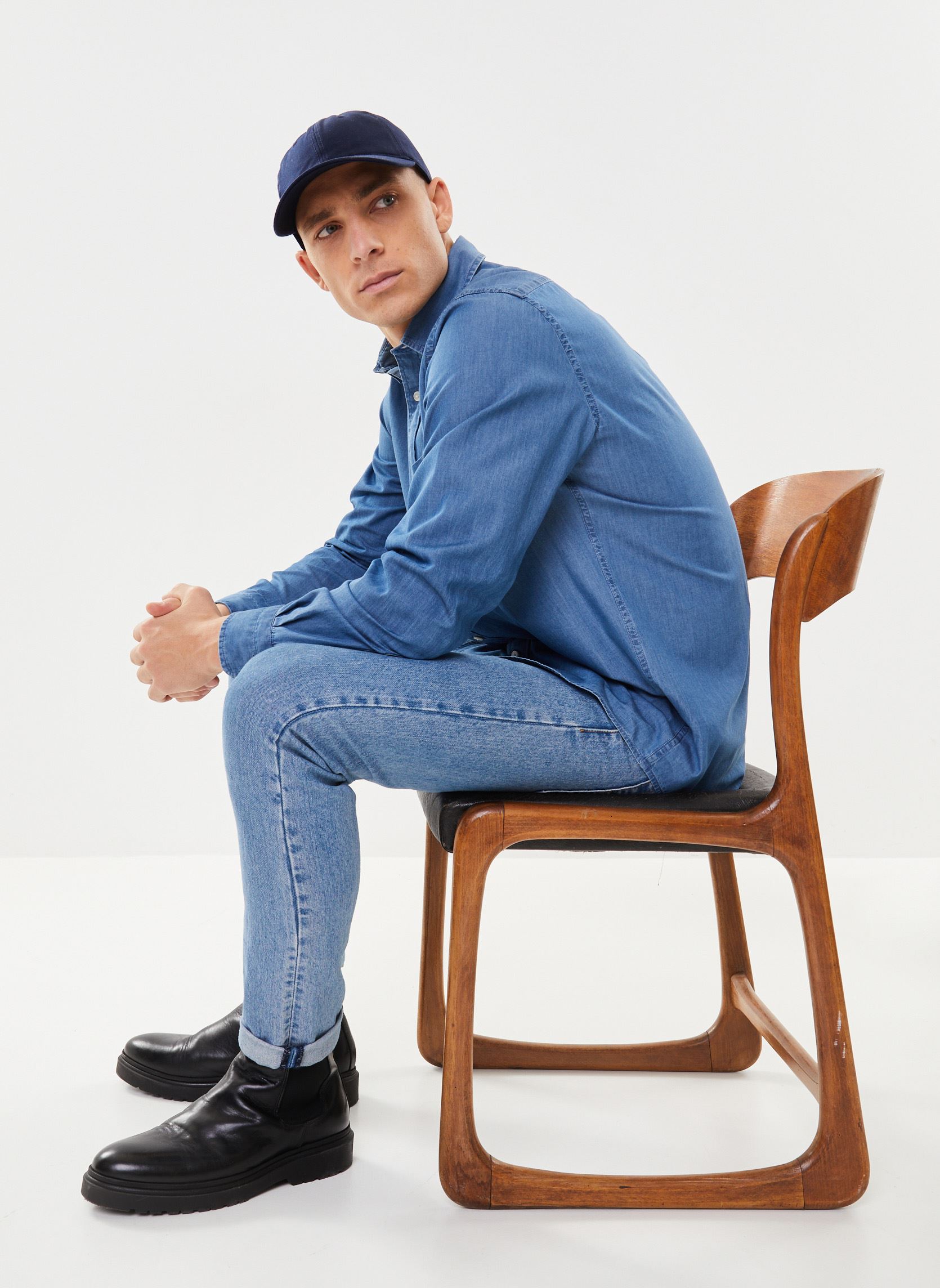Hemden Reg Indigo heren blauw GANT Hemden Reg Indigo heren blauw INDIGO DELAVE