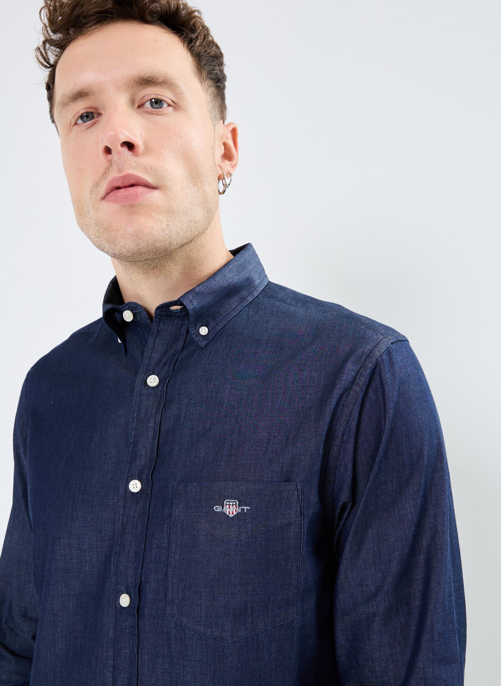 Hemden Reg Indigo heren blauw GANT Hemden Reg Indigo heren blauw INDIGO FONCE