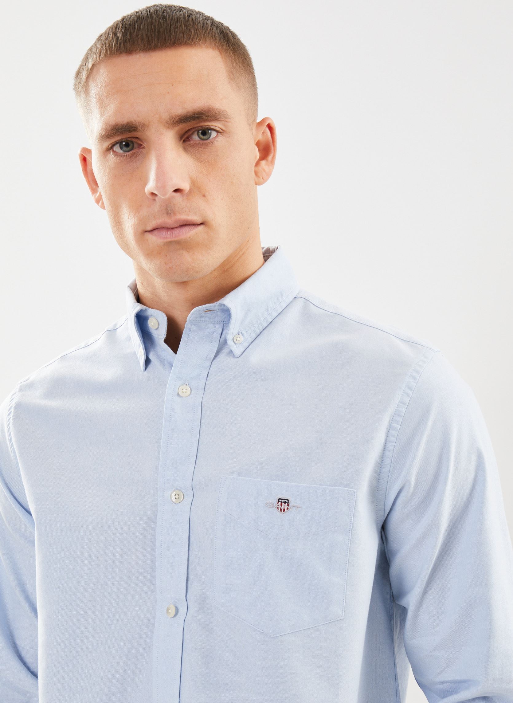 Hemden Reg Oxford Shirt heren blauw GANT Hemden Reg Oxford Shirt heren blauw Bleu clair